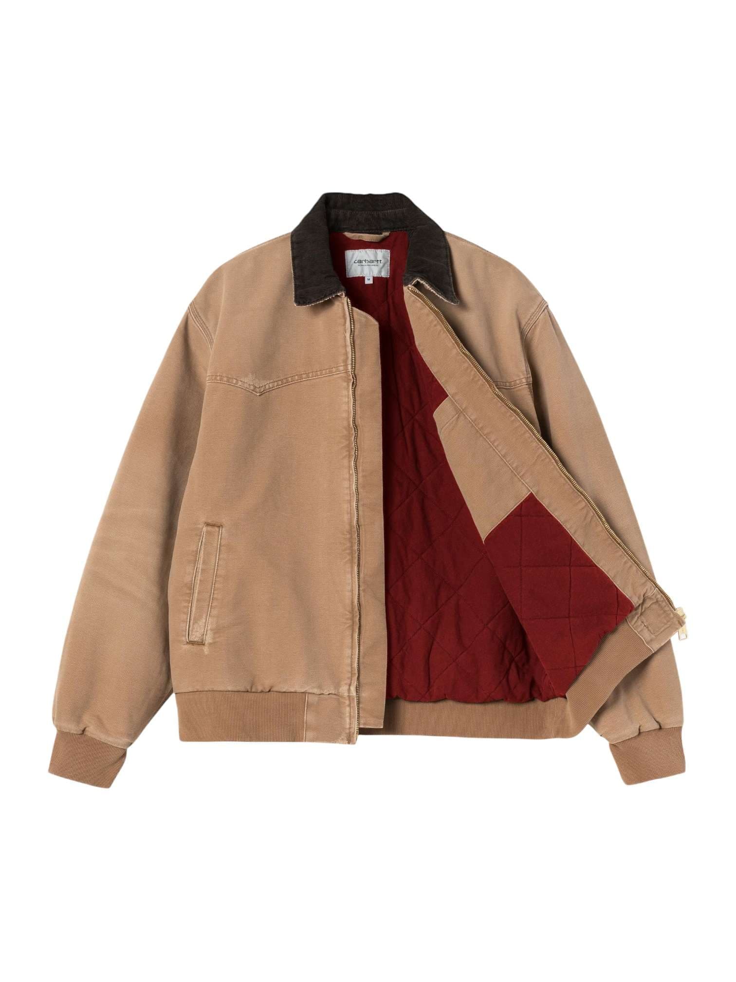 CARHARTT WIP Carhartt Wip OG Santa Fe Jacket giacca in canvas con colletto - Hamilton Brown / Tobacco grind washed - 5