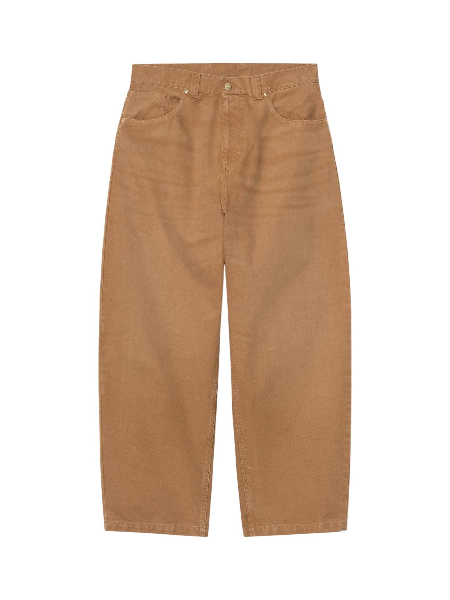 CARHARTT WIP Carhartt Wip Brandon pants jeans gamba larga in canvas rigido - Hamilton Brown grind washed - 2