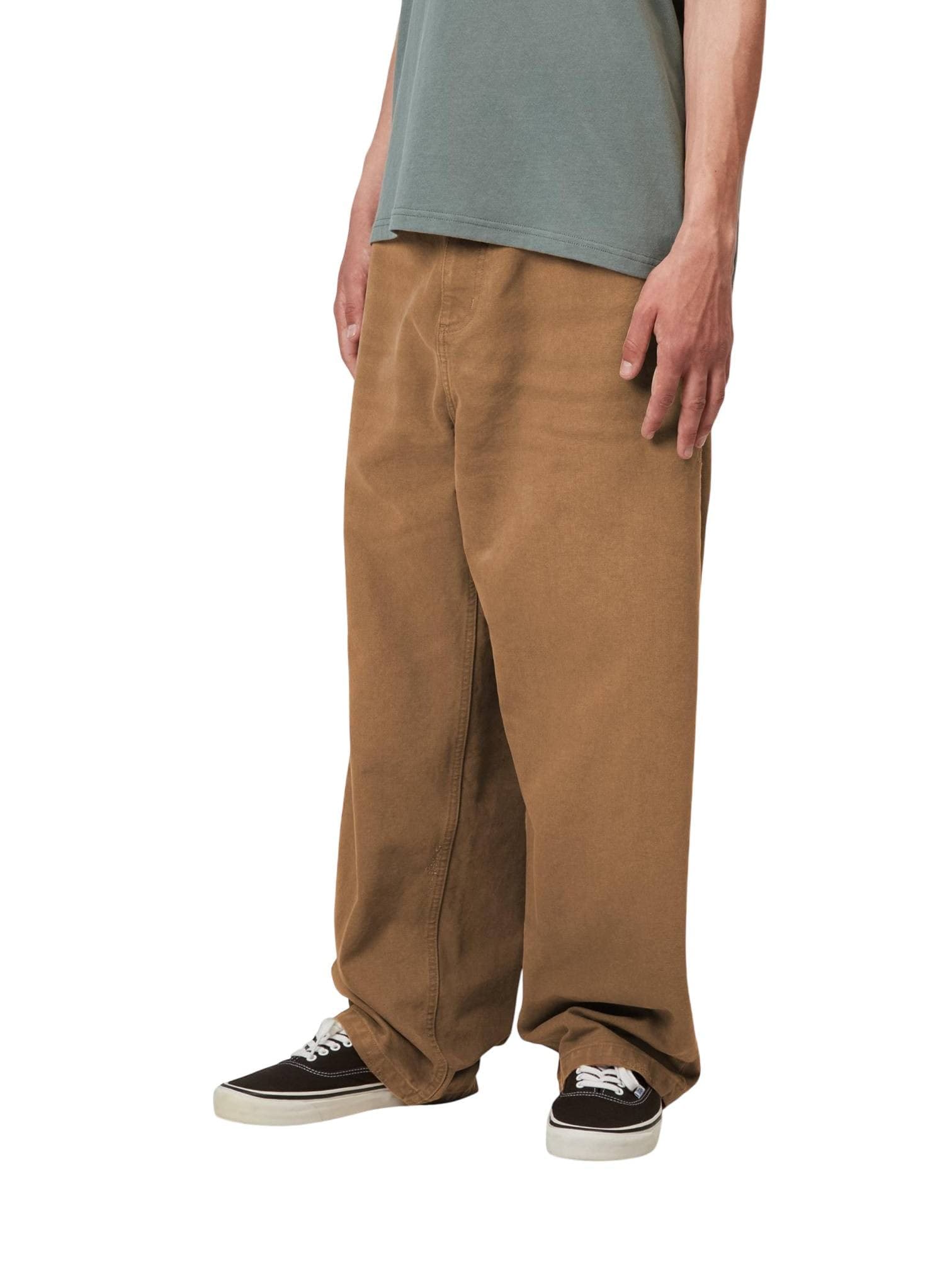 CARHARTT WIP Carhartt Wip Brandon pants jeans gamba larga in canvas rigido - Hamilton Brown grind washed - 3