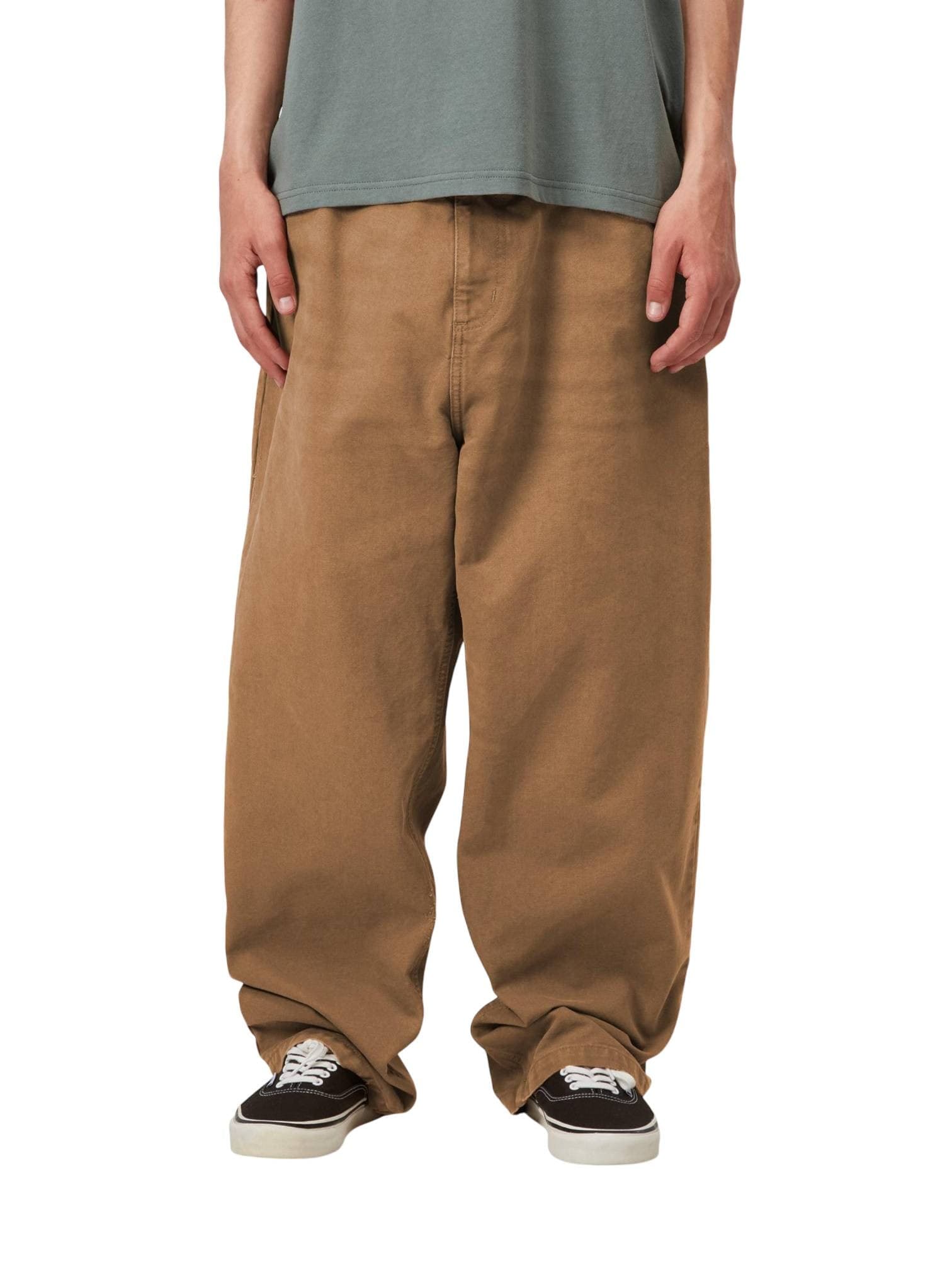 CARHARTT WIP Carhartt Wip Brandon pants jeans gamba larga in canvas rigido - Hamilton Brown grind washed - 5