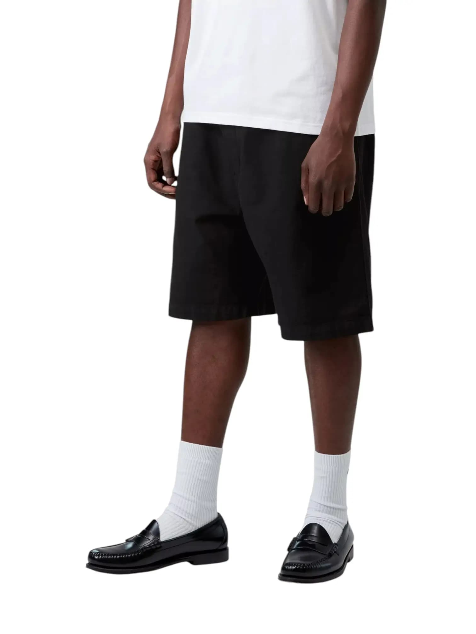 CARHARTT WIP Carhartt Wip Rainer Shorts bermuda in cotone con elastico in vita - black garment dyed - 4