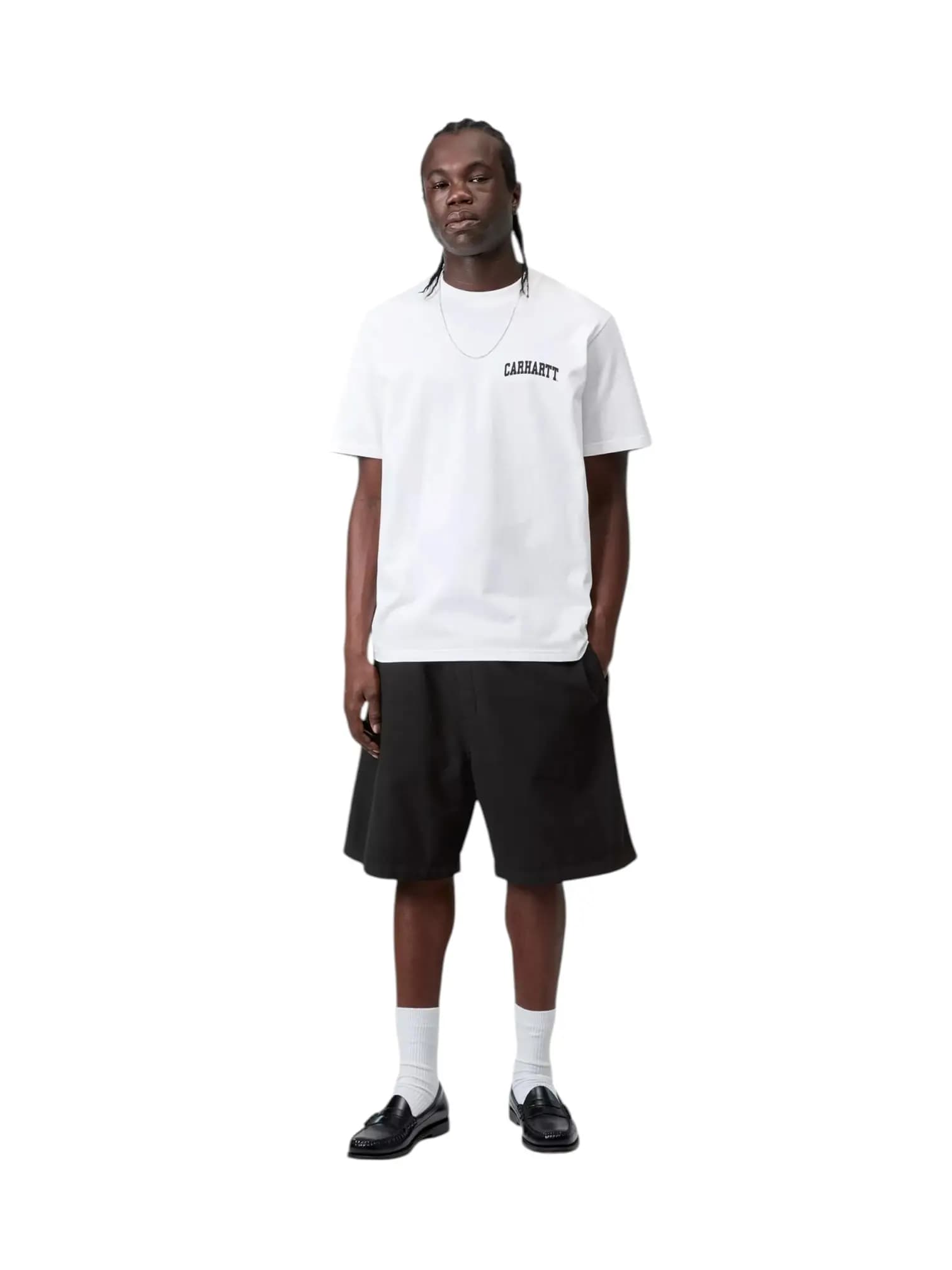 CARHARTT WIP Carhartt Wip Rainer Shorts bermuda in cotone con elastico in vita - black garment dyed - 6