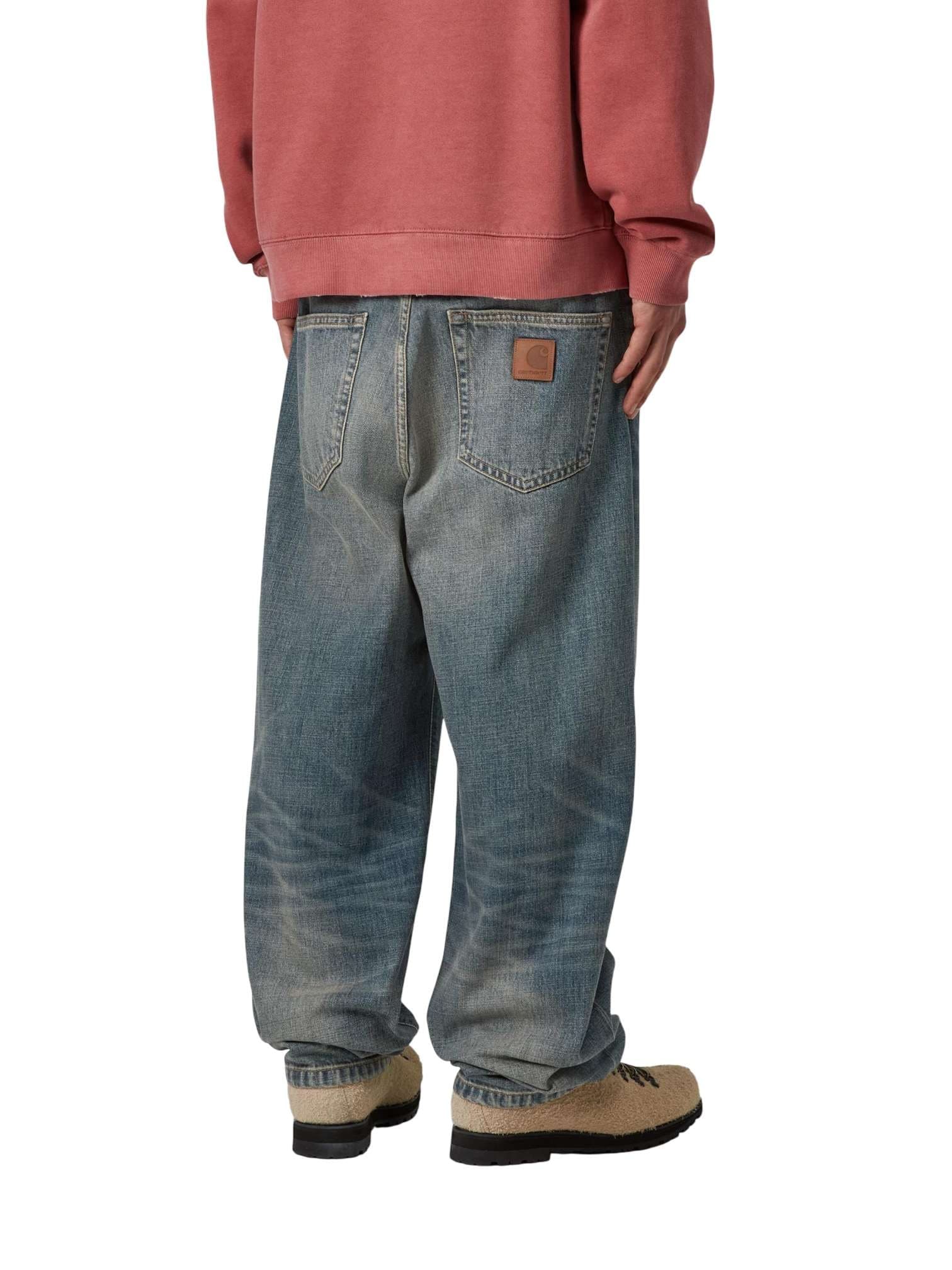 CARHARTT WIP Carhartt Wip Aaron Pant jeans gamba dritta - Blue worn used washed - 4