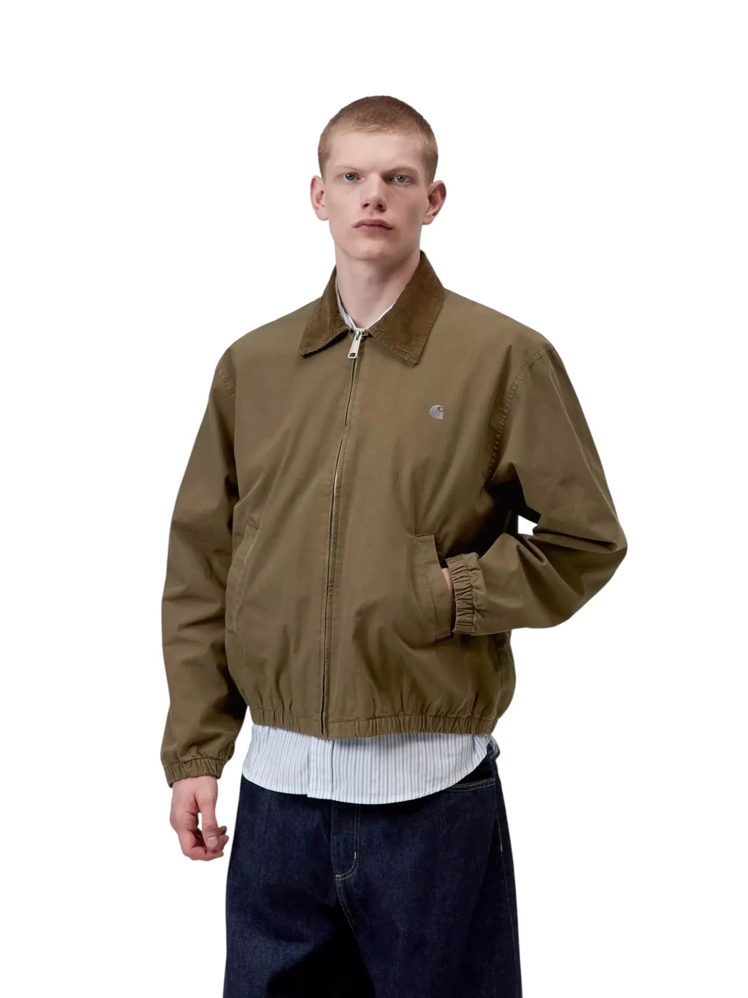 CARHARTT WIP Carhartt Wip Madison Ripstop Jacket Giacca leggera con colletto in velluto - Dark Beech / Black garment dyed - 3
