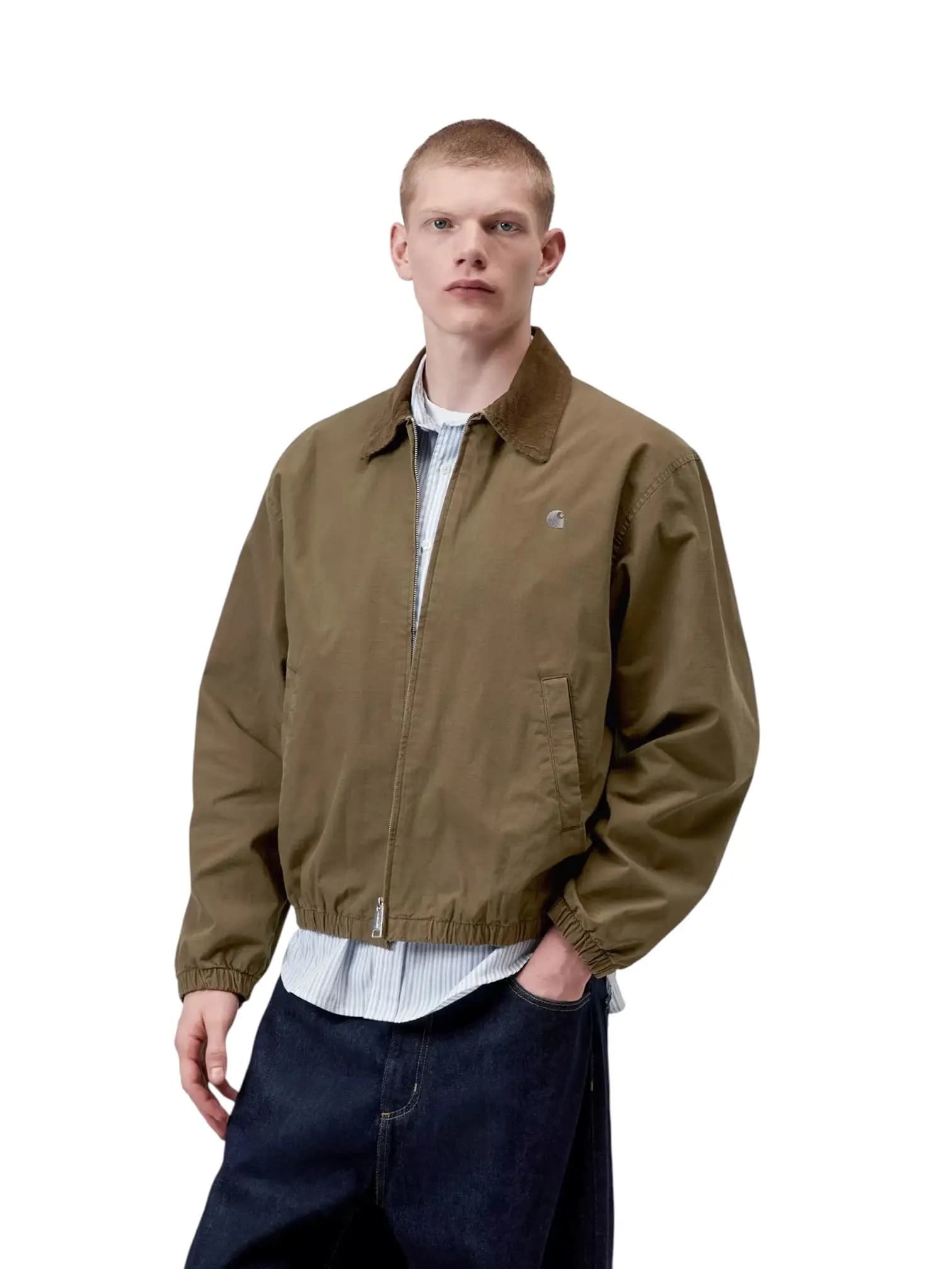 CARHARTT WIP Carhartt Wip Madison Ripstop Jacket Giacca leggera con colletto in velluto - Dark Beech / Black garment dyed - 5