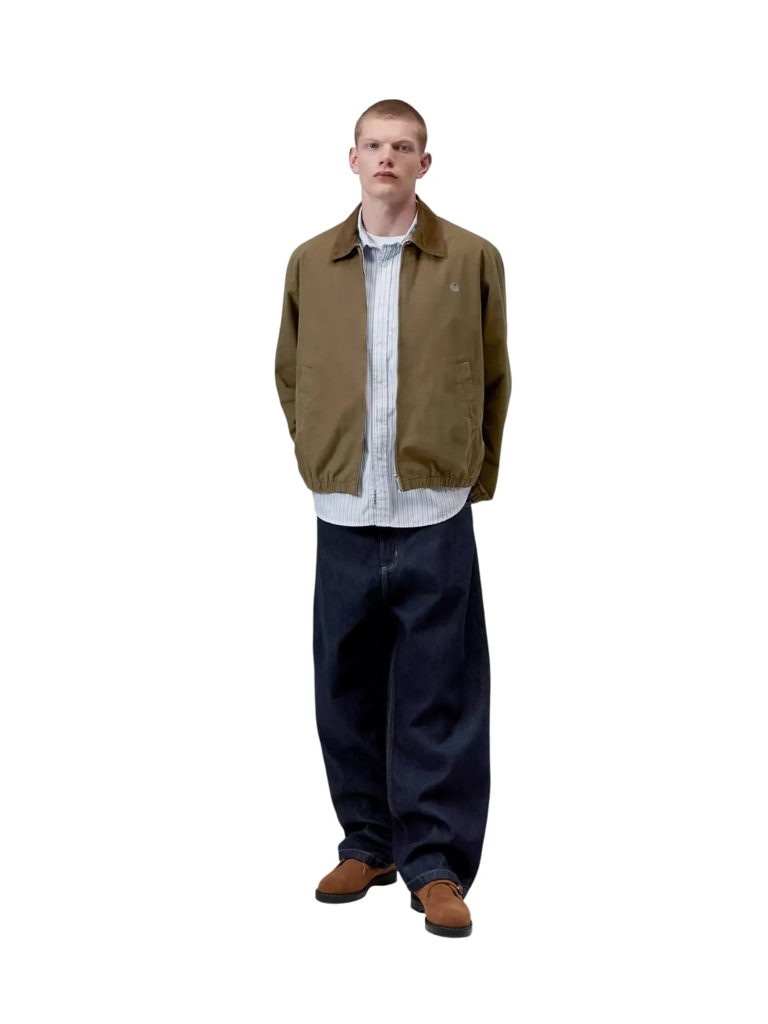 CARHARTT WIP Carhartt Wip Madison Ripstop Jacket Giacca leggera con colletto in velluto - Dark Beech / Black garment dyed - 6