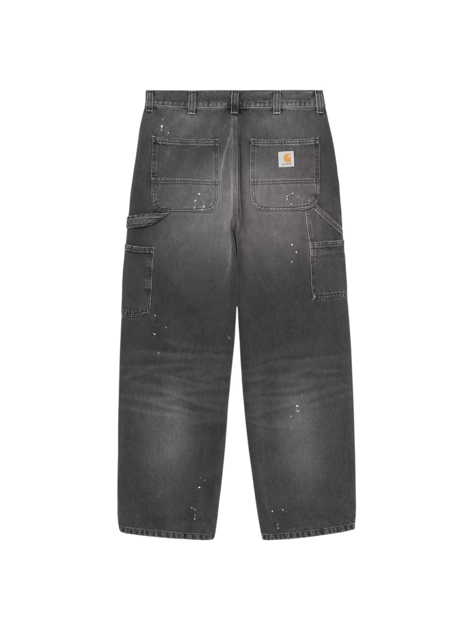 CARHARTT WIP Carhartt Wip OG Single Knee Pant jeans gamba larga con vernice - Black destroy wash splatter - 3