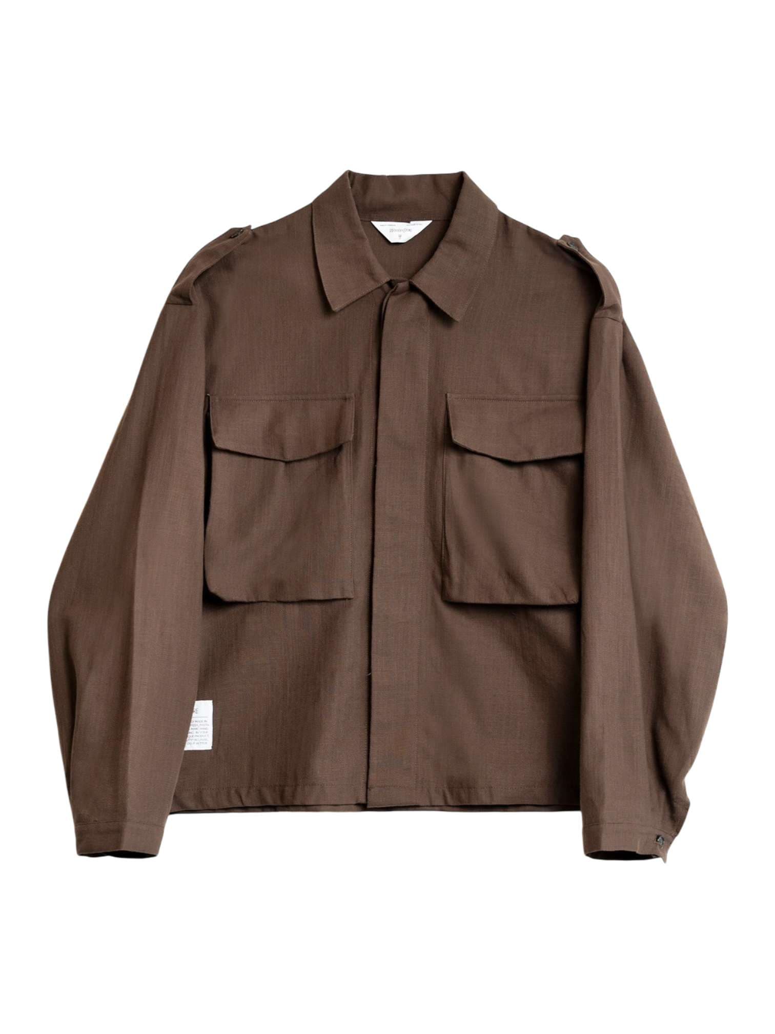WOODEN Wooden Military overshirt camicione in cotone con tasconi - moro - 8