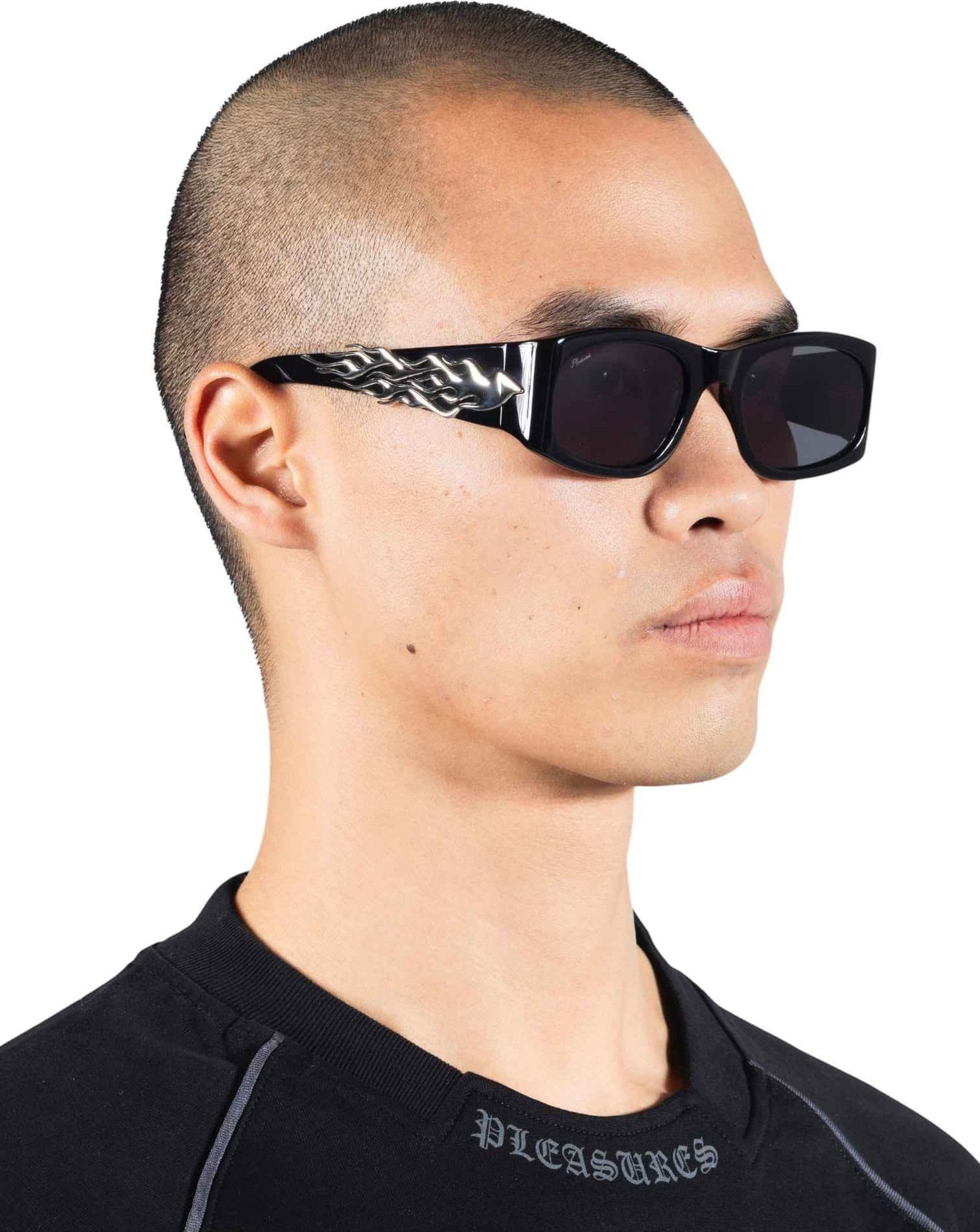 PLEASURES Pleasures x Akila eazy sunglasses occhiali da sole - black - 3