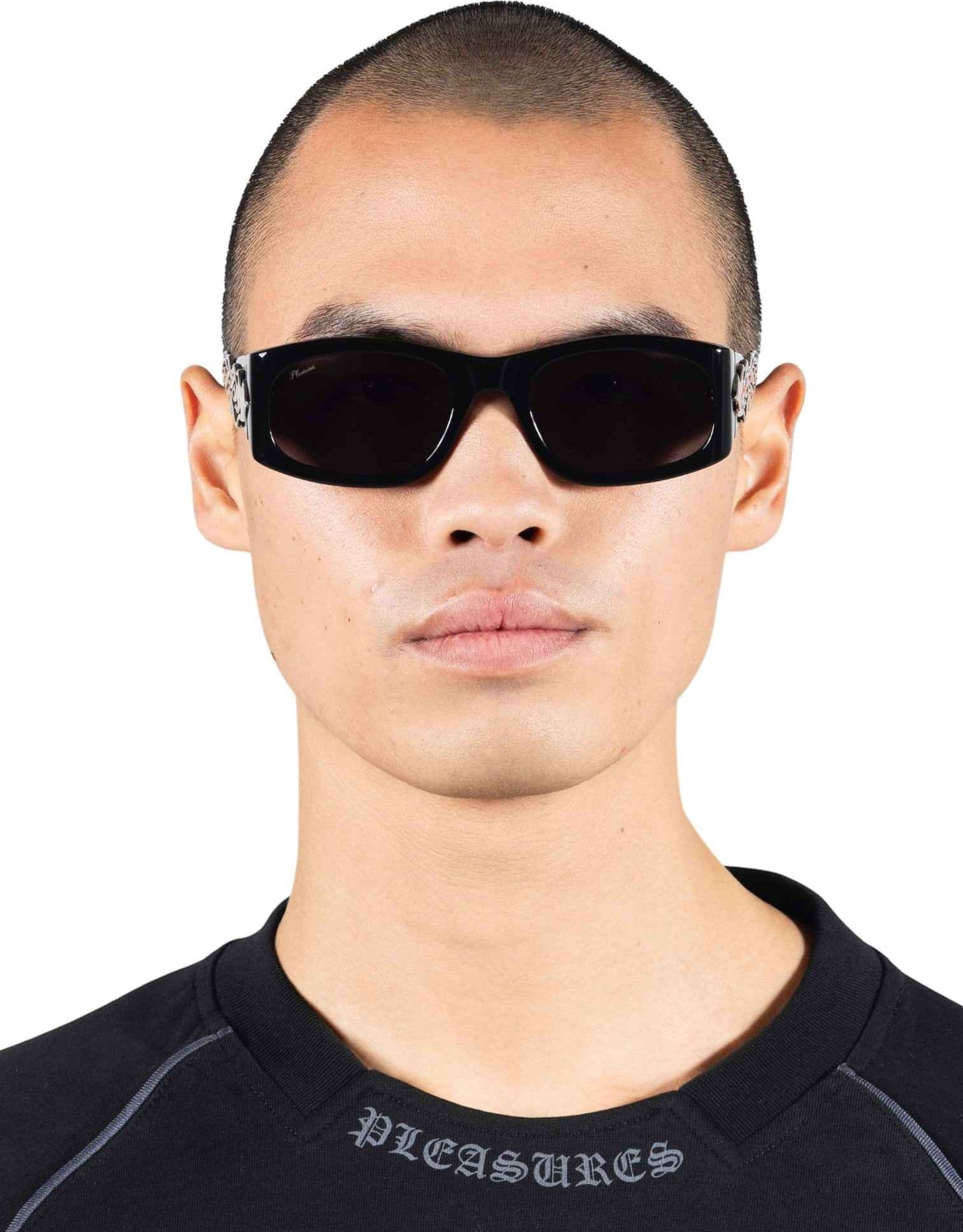PLEASURES Pleasures x Akila eazy sunglasses occhiali da sole - black - 4