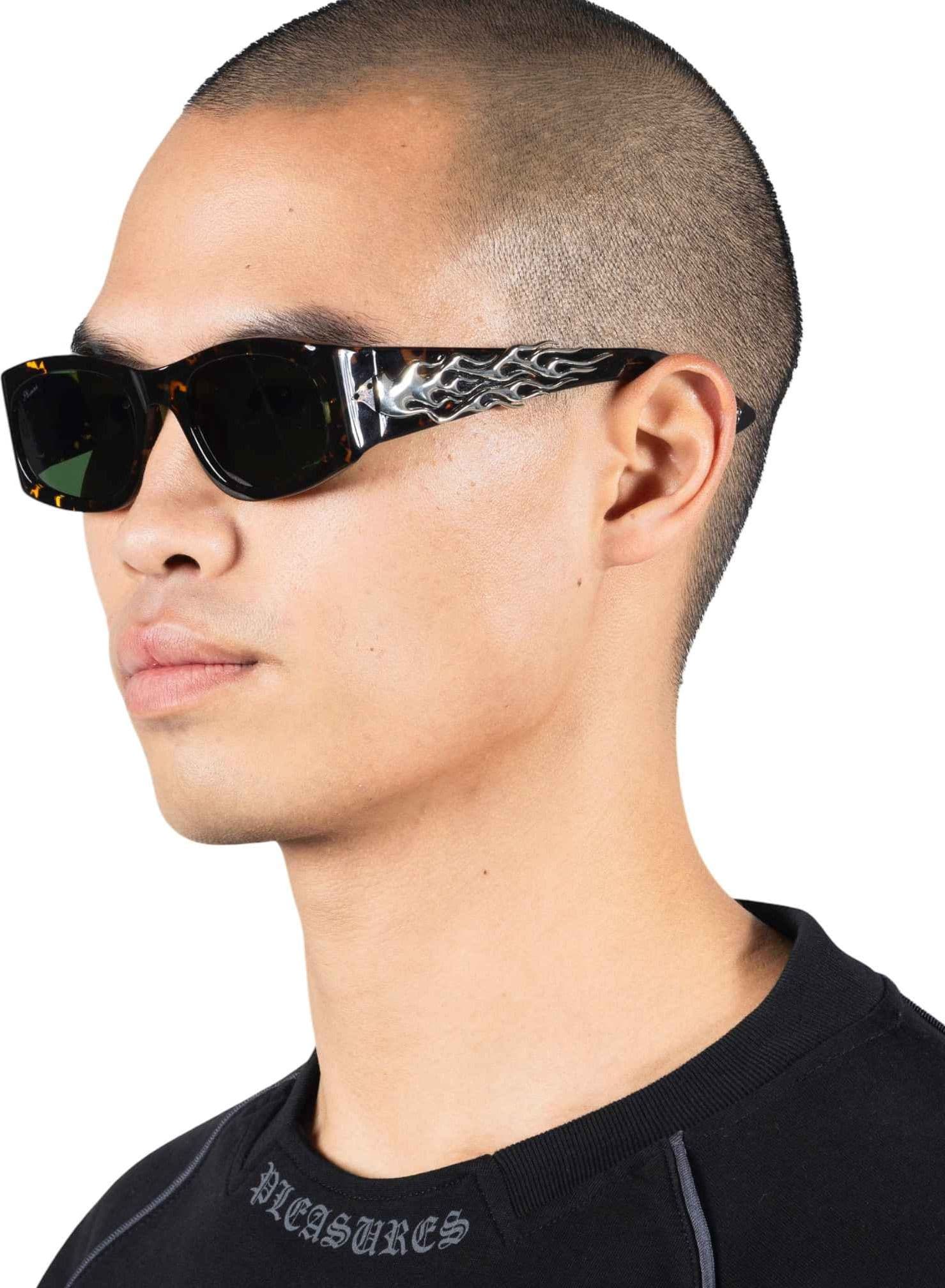 PLEASURES Pleasures x Akila eazy sunglasses occhiali da sole - tortoise - 3