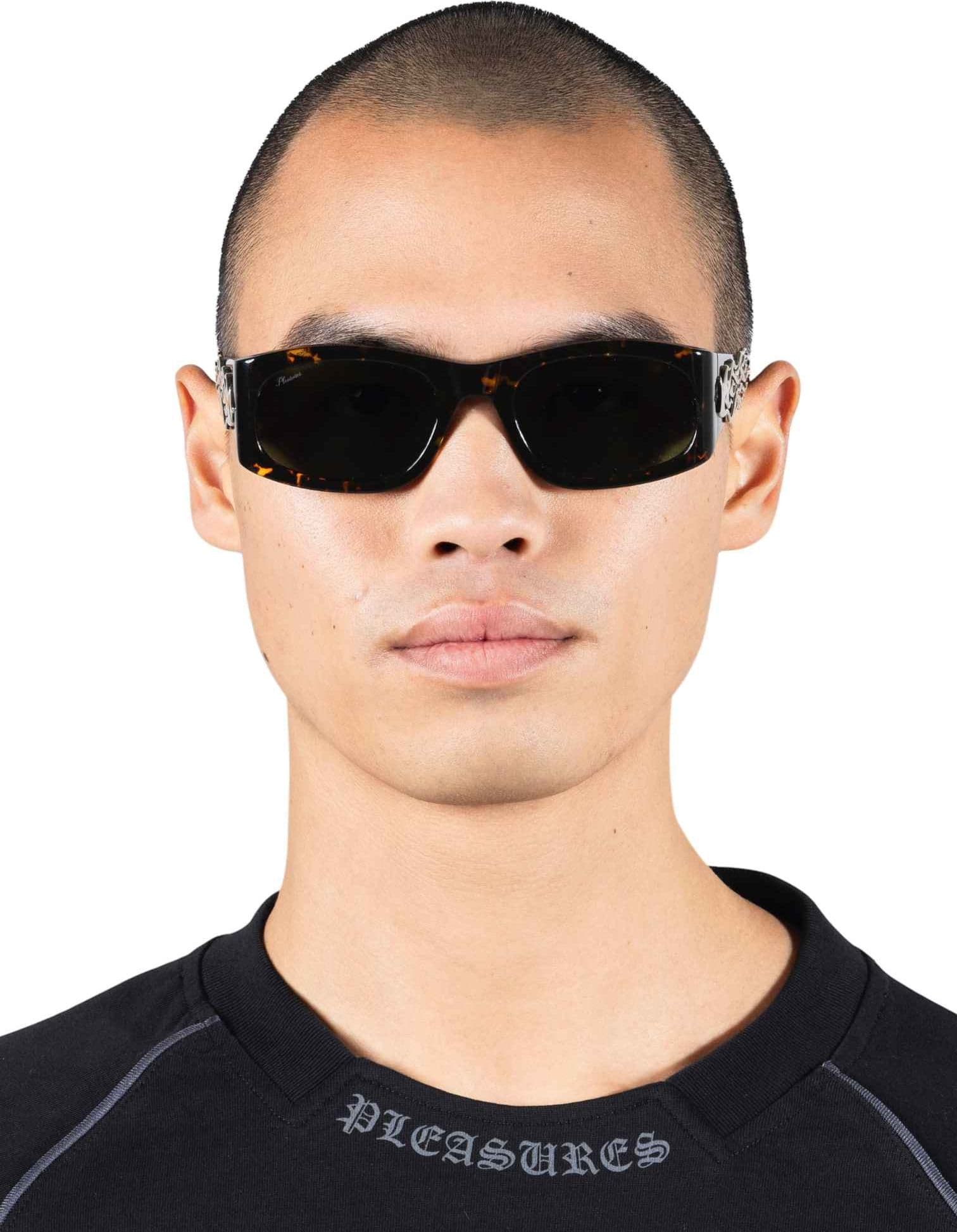 PLEASURES Pleasures x Akila eazy sunglasses occhiali da sole - tortoise - 4