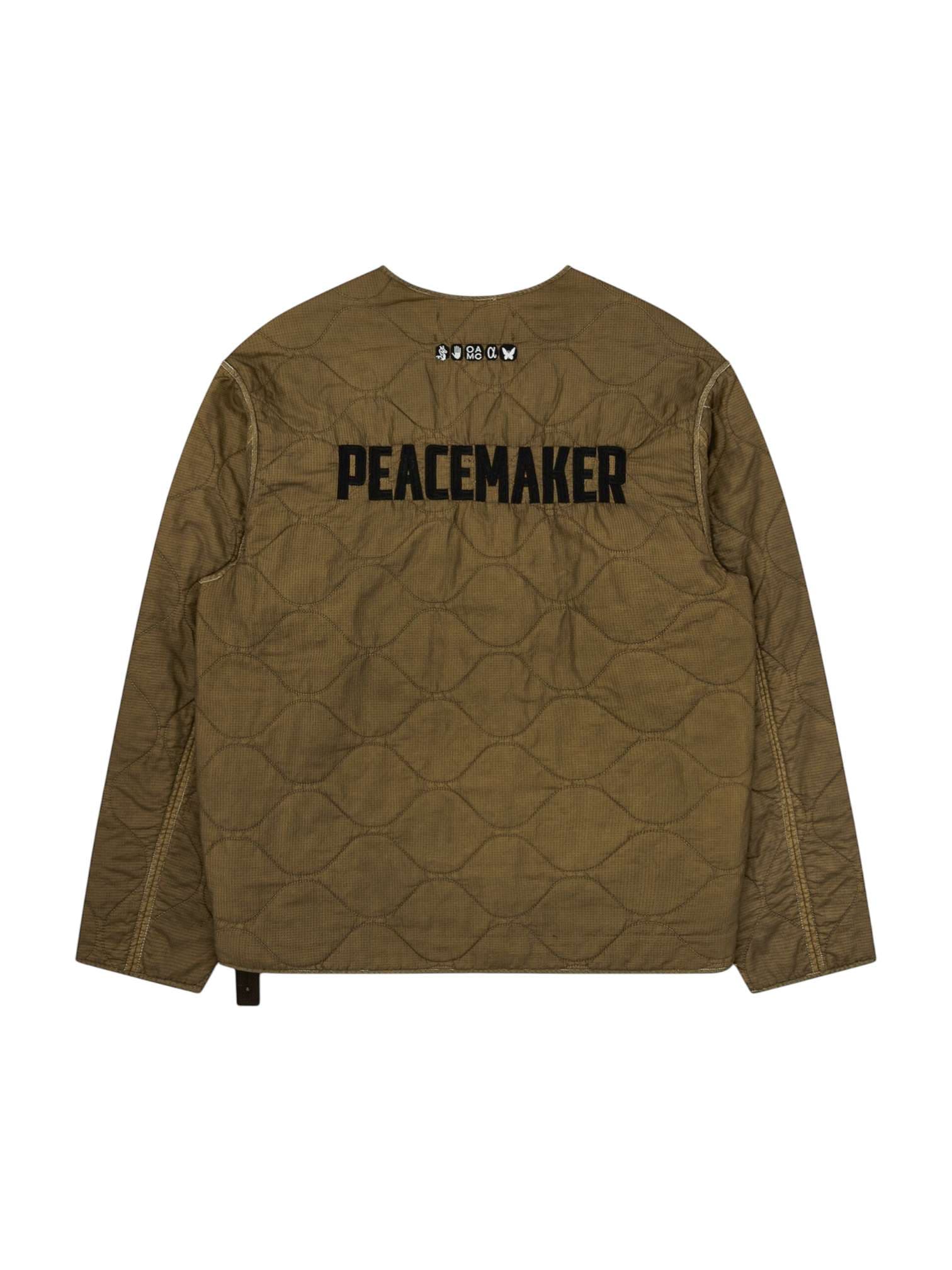 OAMC Peacemaker by Oamc Combat liner jacket giacca trapuntata con ricamo - beige - 4