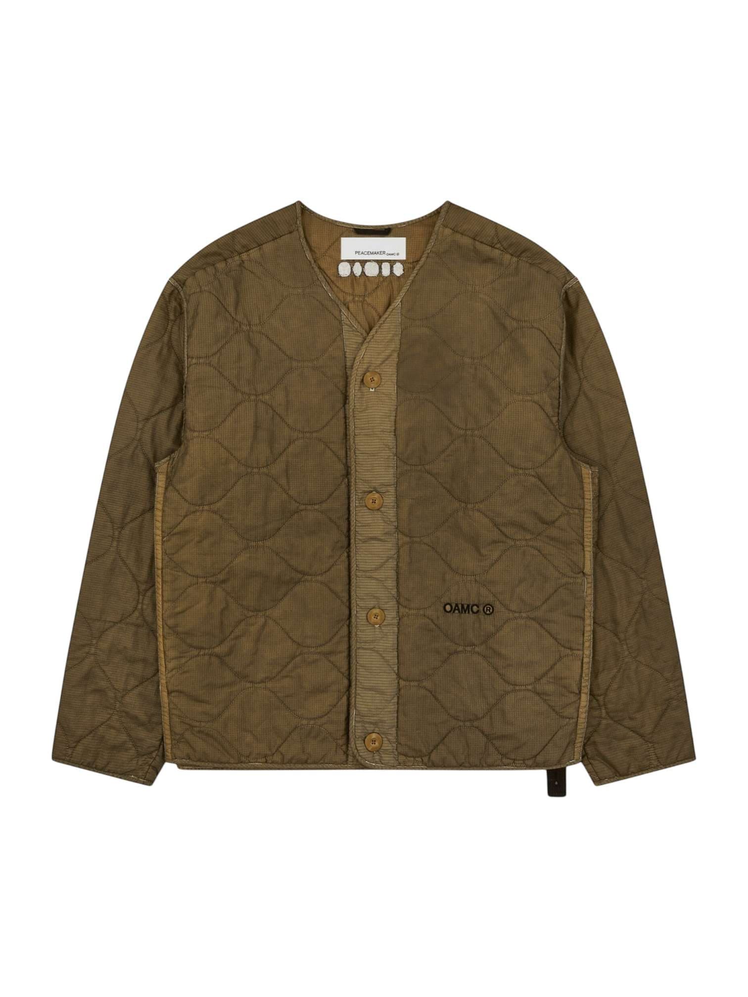 OAMC Peacemaker by Oamc Combat liner jacket giacca trapuntata con ricamo - beige - 2