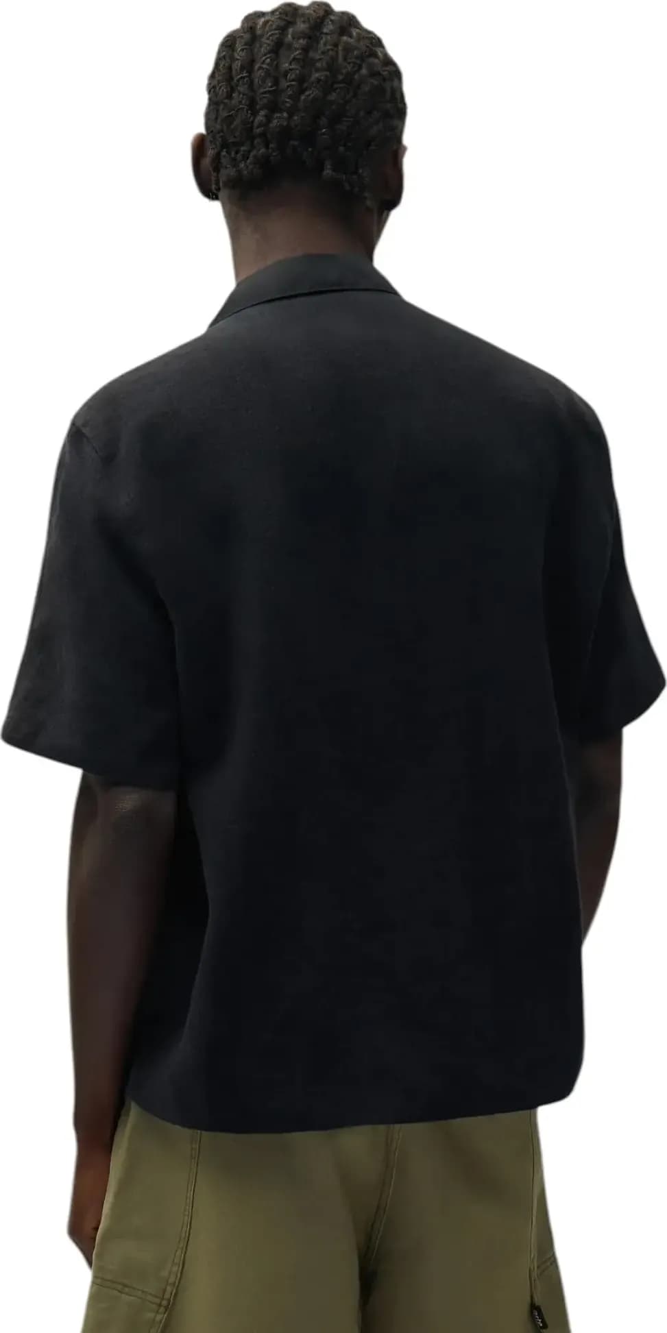ARTE ANTWERP Arte Antwerp Nylon Linen Shirt camicia tecnica maniche corte in nylon e lino - black - 3