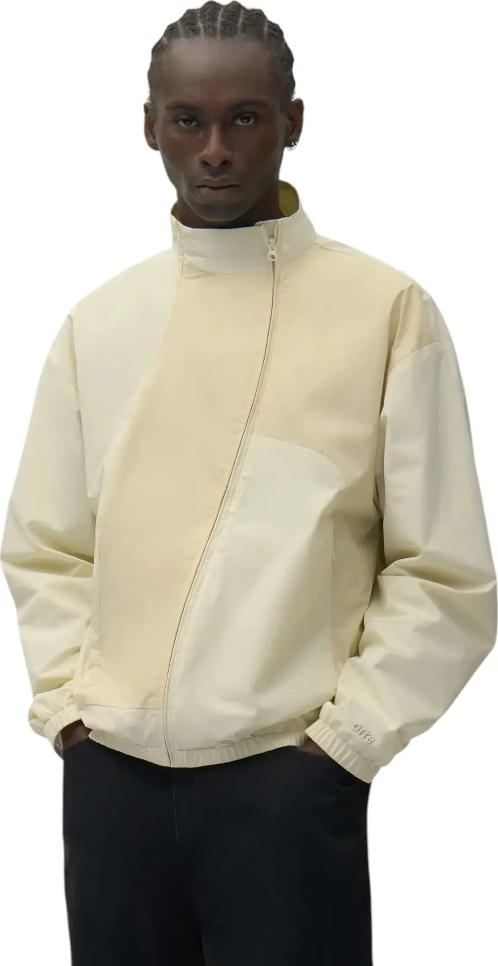 ARTE ANTWERP Arte Antwerp Curve Zipper track Jacket giacca leggera in nylon con zip - cream - 2