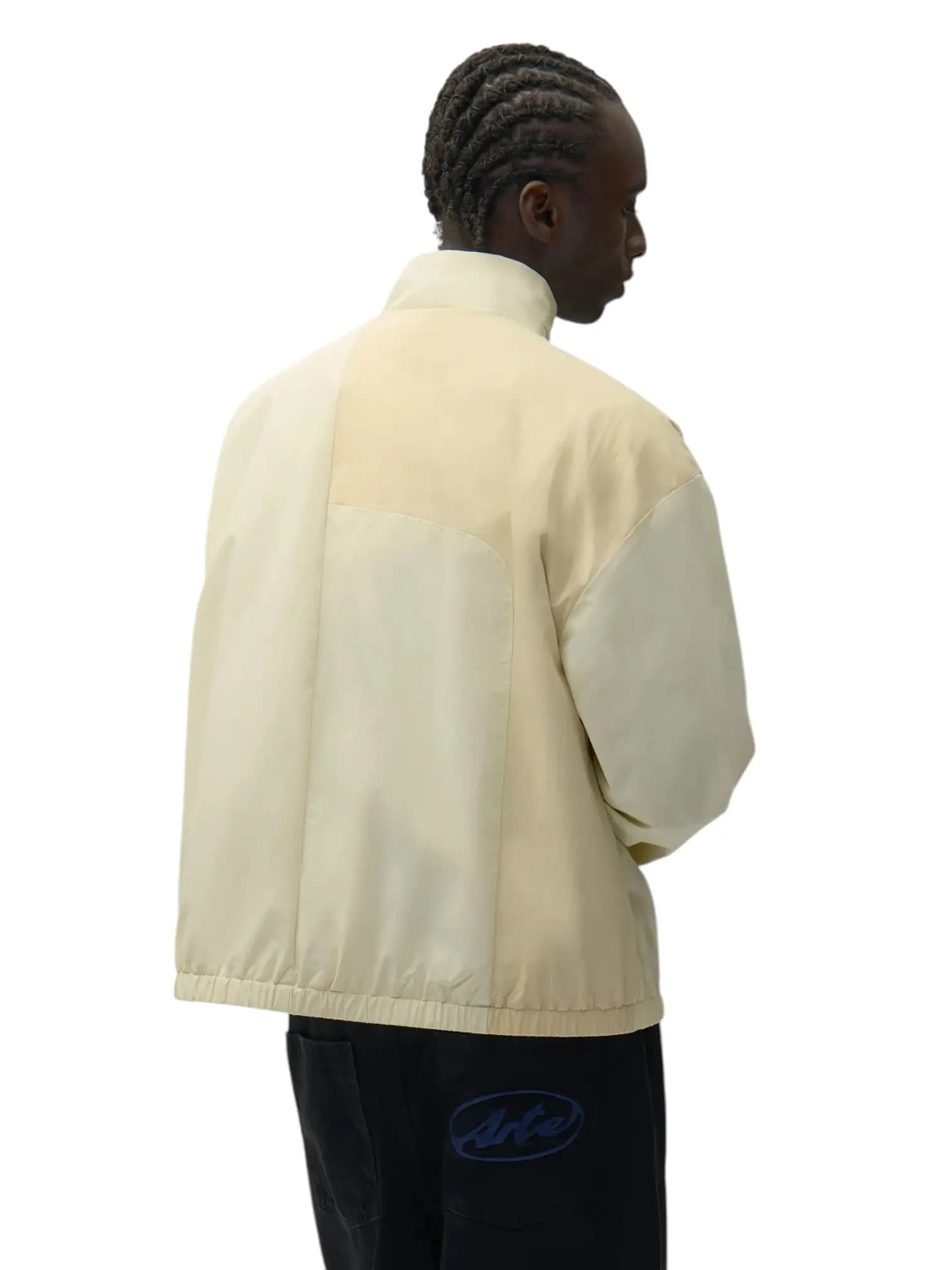 ARTE ANTWERP Arte Antwerp Curve Zipper track Jacket giacca leggera in nylon con zip - cream - 3