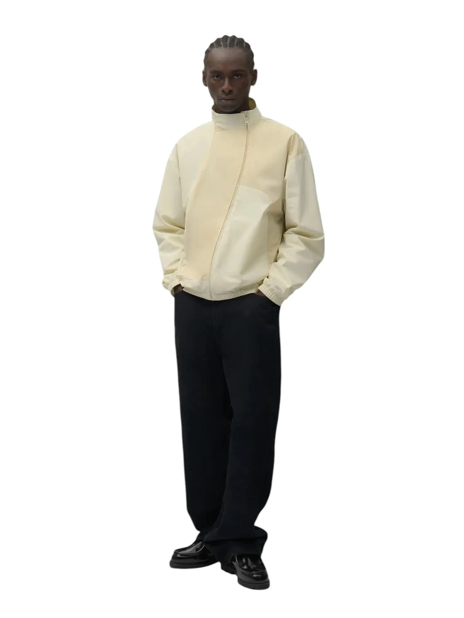 ARTE ANTWERP Arte Antwerp Curve Zipper track Jacket giacca leggera in nylon con zip - cream - 4