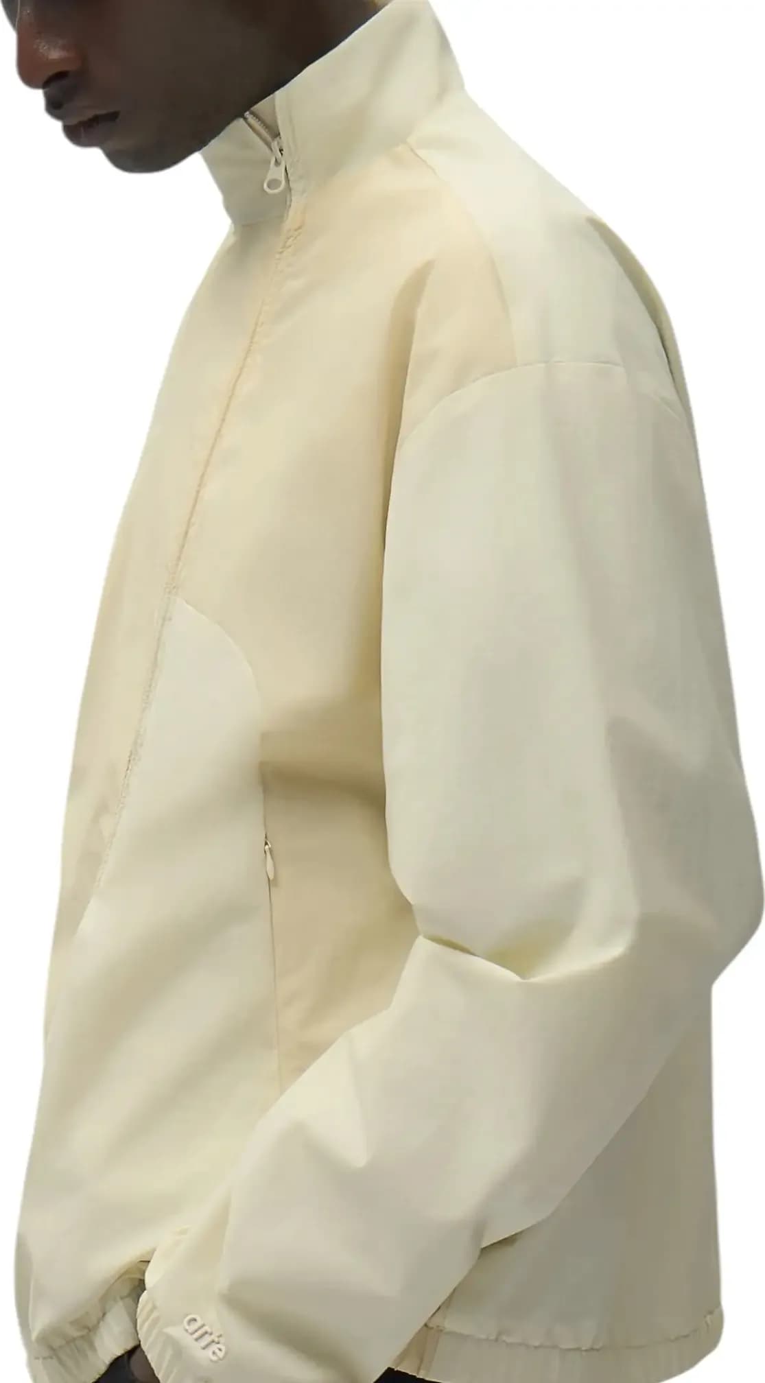 ARTE ANTWERP Arte Antwerp Curve Zipper track Jacket giacca leggera in nylon con zip - cream - 7