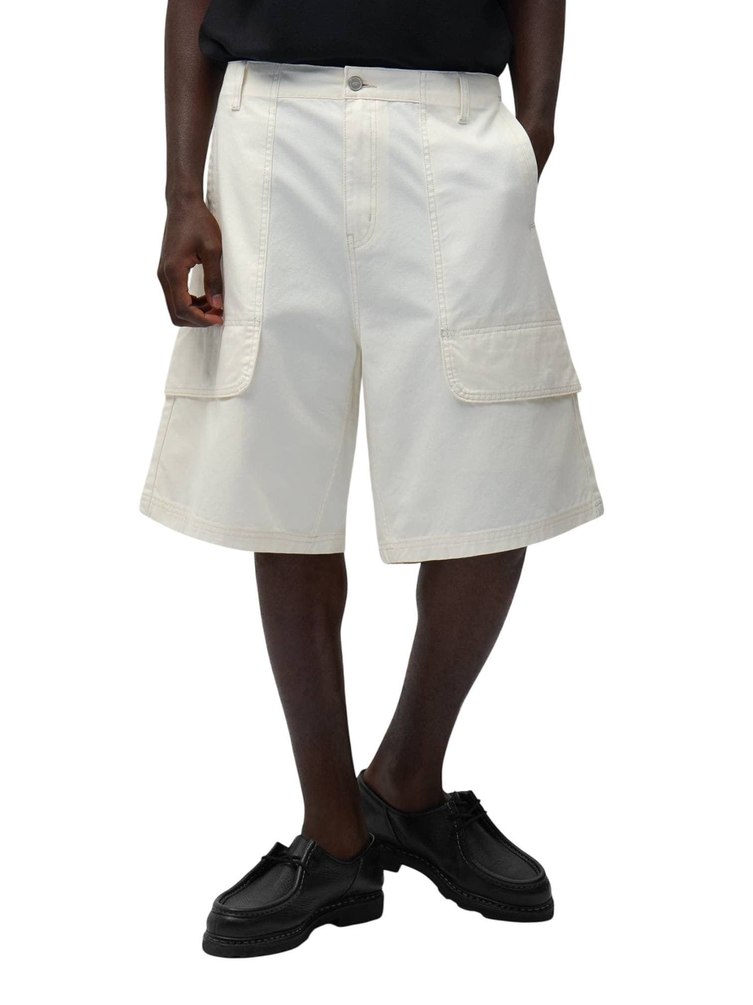 ARTE ANTWERP Arte Antwerp Canvas Cargo Shorts pantaloncini corti in canvas con tasconi - cream - 2