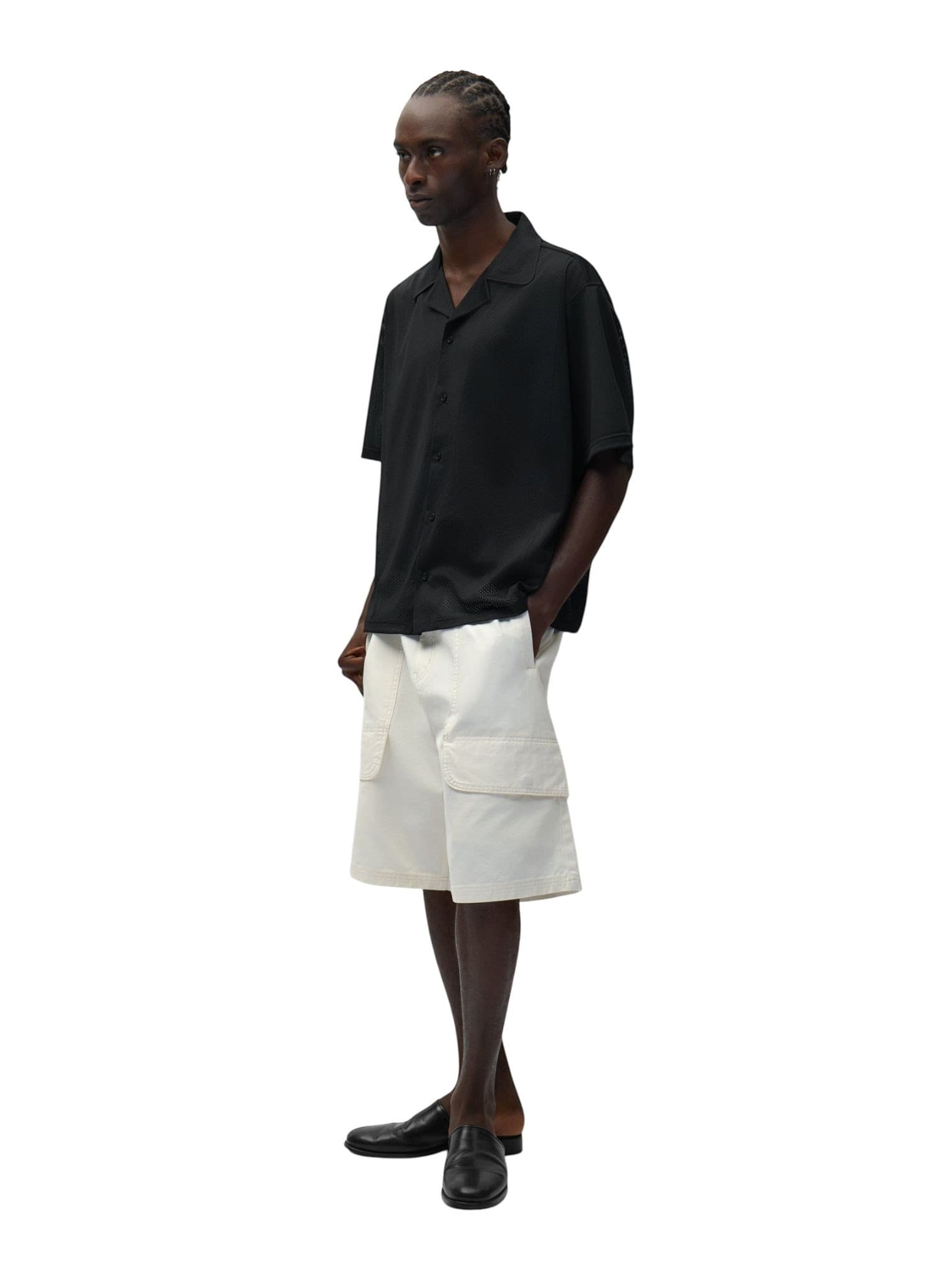 ARTE ANTWERP Arte Antwerp Canvas Cargo Shorts pantaloncini corti in canvas con tasconi - cream - 7