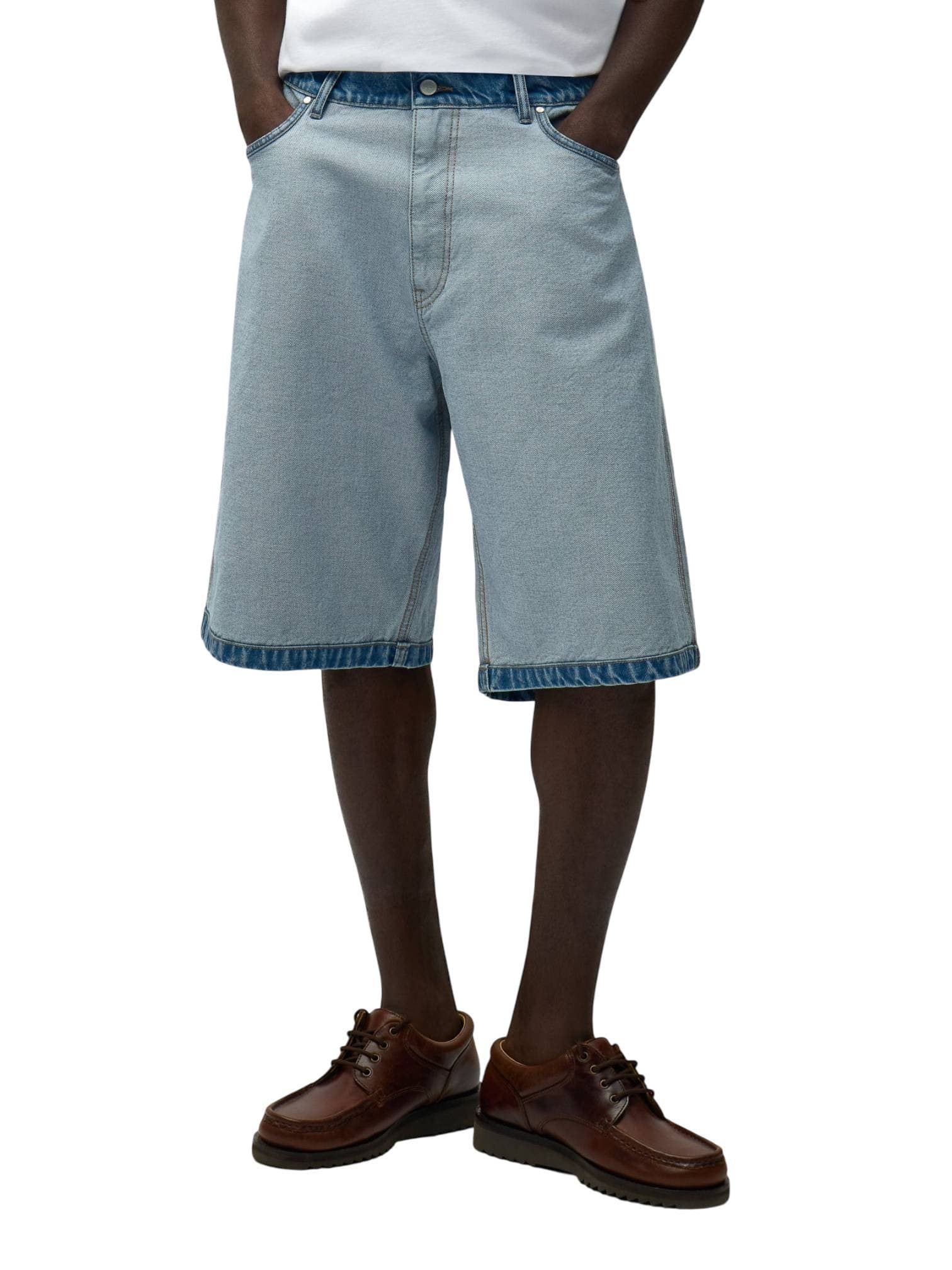 ARTE ANTWERP Arte Antwerp Denim Inside/Out Shorts pantaloncini corti in jeans - Denim Bleach - 2