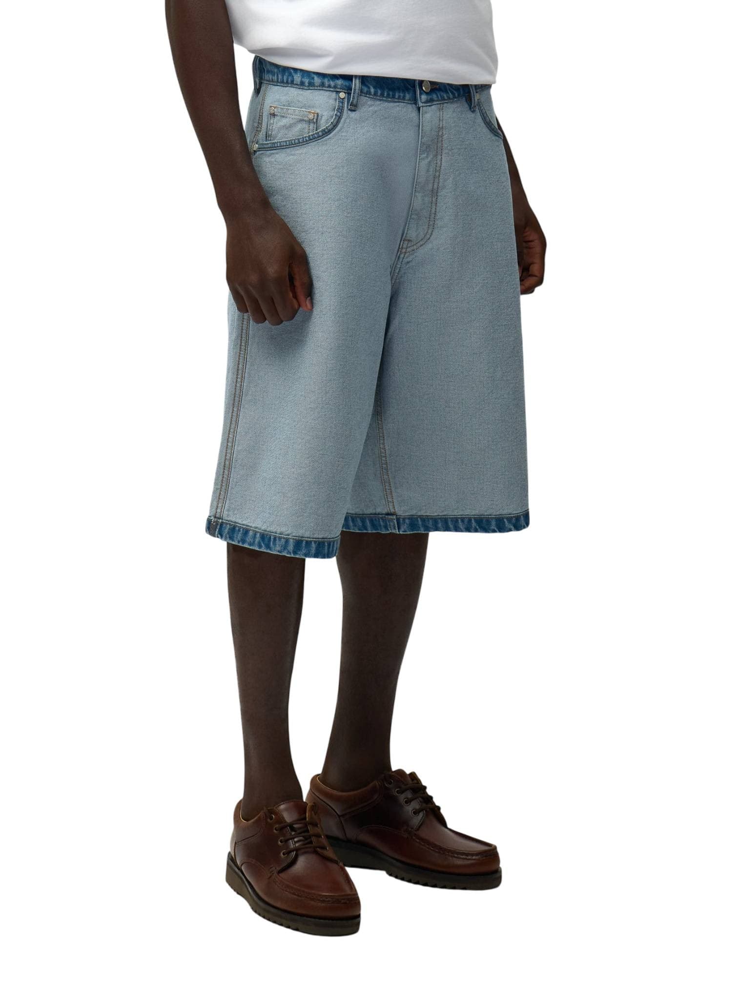 ARTE ANTWERP Arte Antwerp Denim Inside/Out Shorts pantaloncini corti in jeans - Denim Bleach - 4