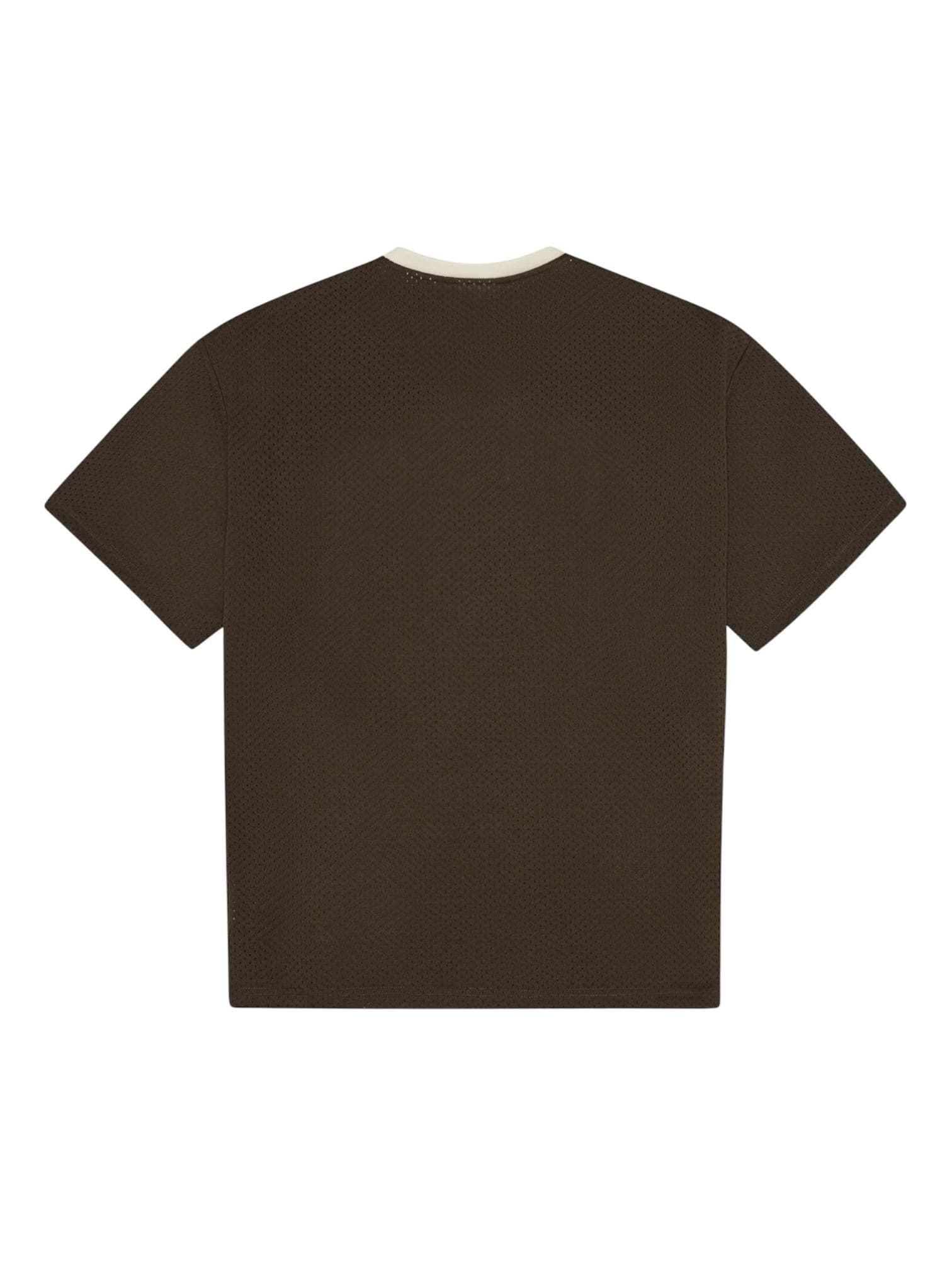 LES DEUX Les Deux Bronson Mesh T-Shirt jersey con scollo a v - coffe brown - 2