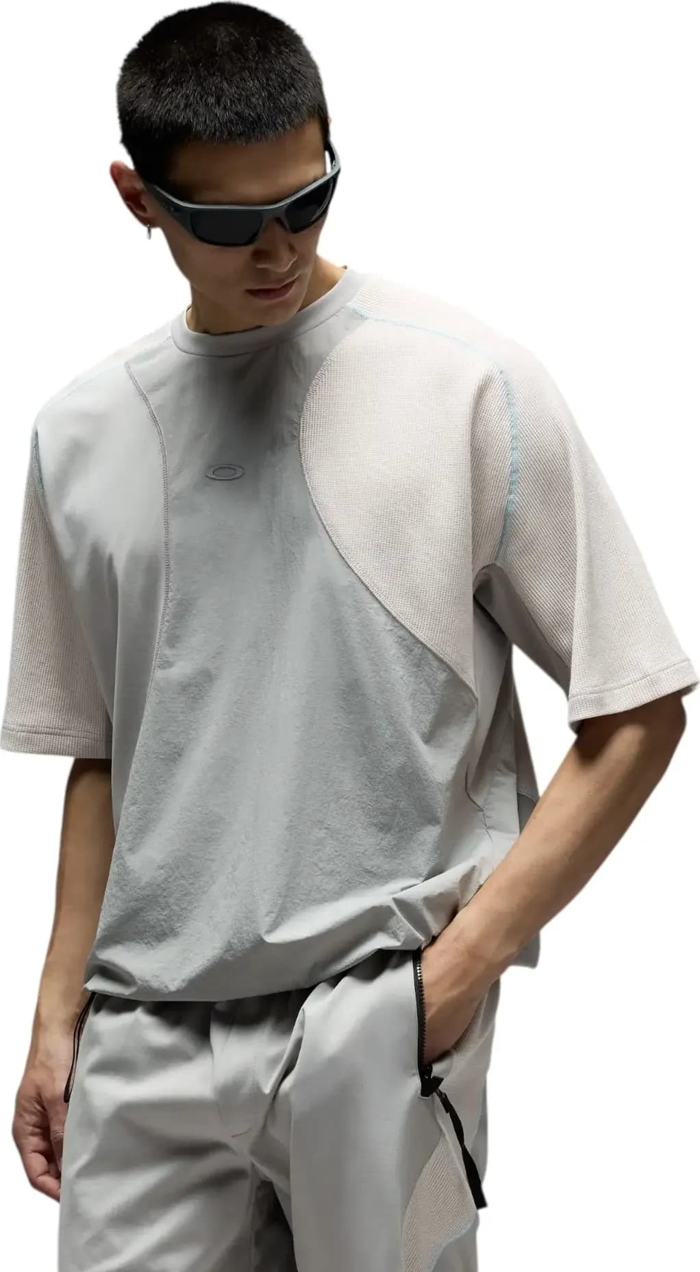 OAKLEY Oakley Tidal t-shirt tecnica con fondo regolabile - cement - 2