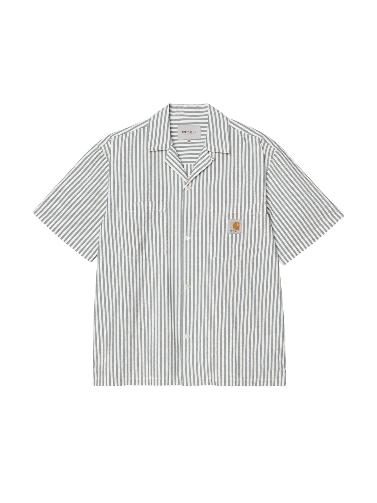 CARHARTT WIP Carhartt Wip S/S Leavel Shirt camicia maniche corte a righe - Leavel Stripe/ Blue River - 3