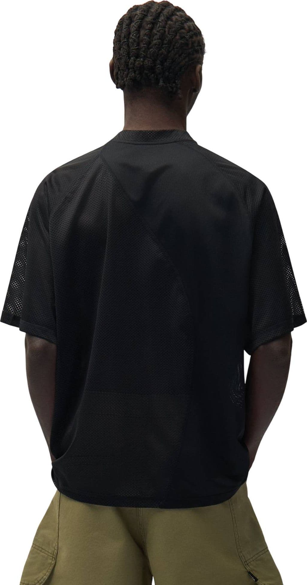 ARTE ANTWERP Arte Antwerp Multi Mesh T-shirt in mesh a rete maniche corte con scolllo a V - Black - 3