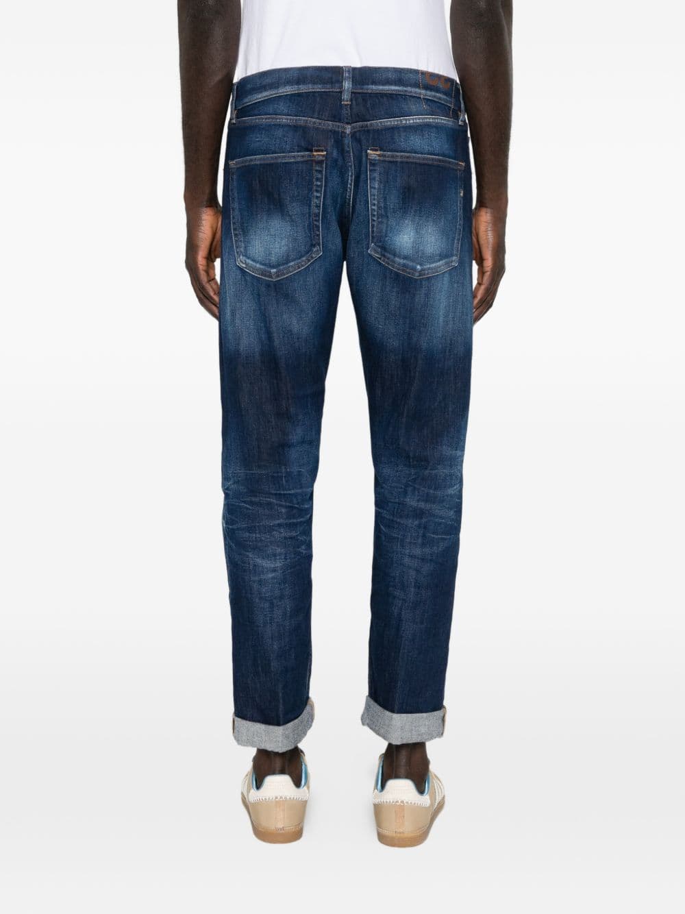 DONDUP dondup jeans blu uomo con risvolto - 3