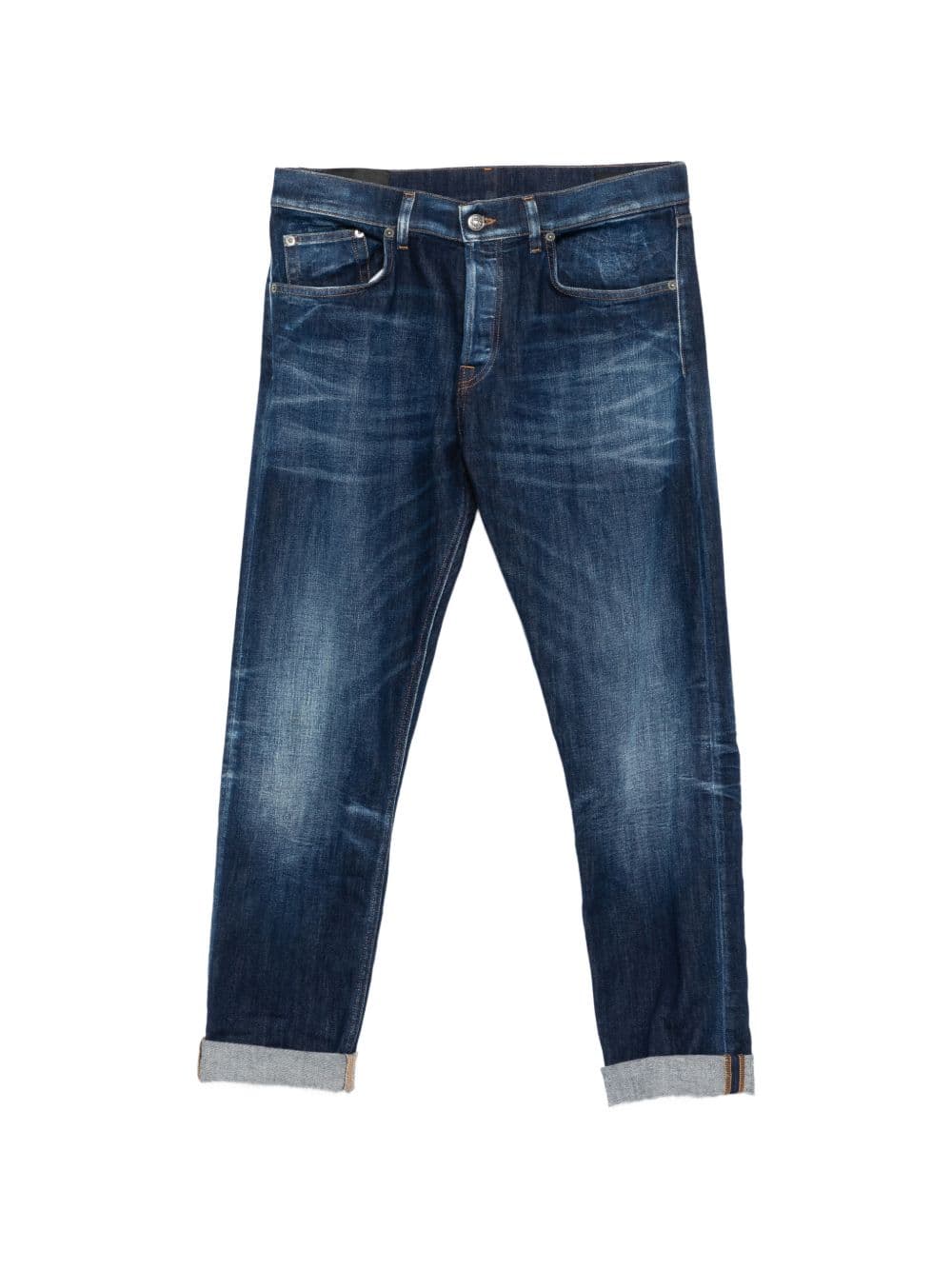 DONDUP dondup jeans blu uomo con risvolto - 5
