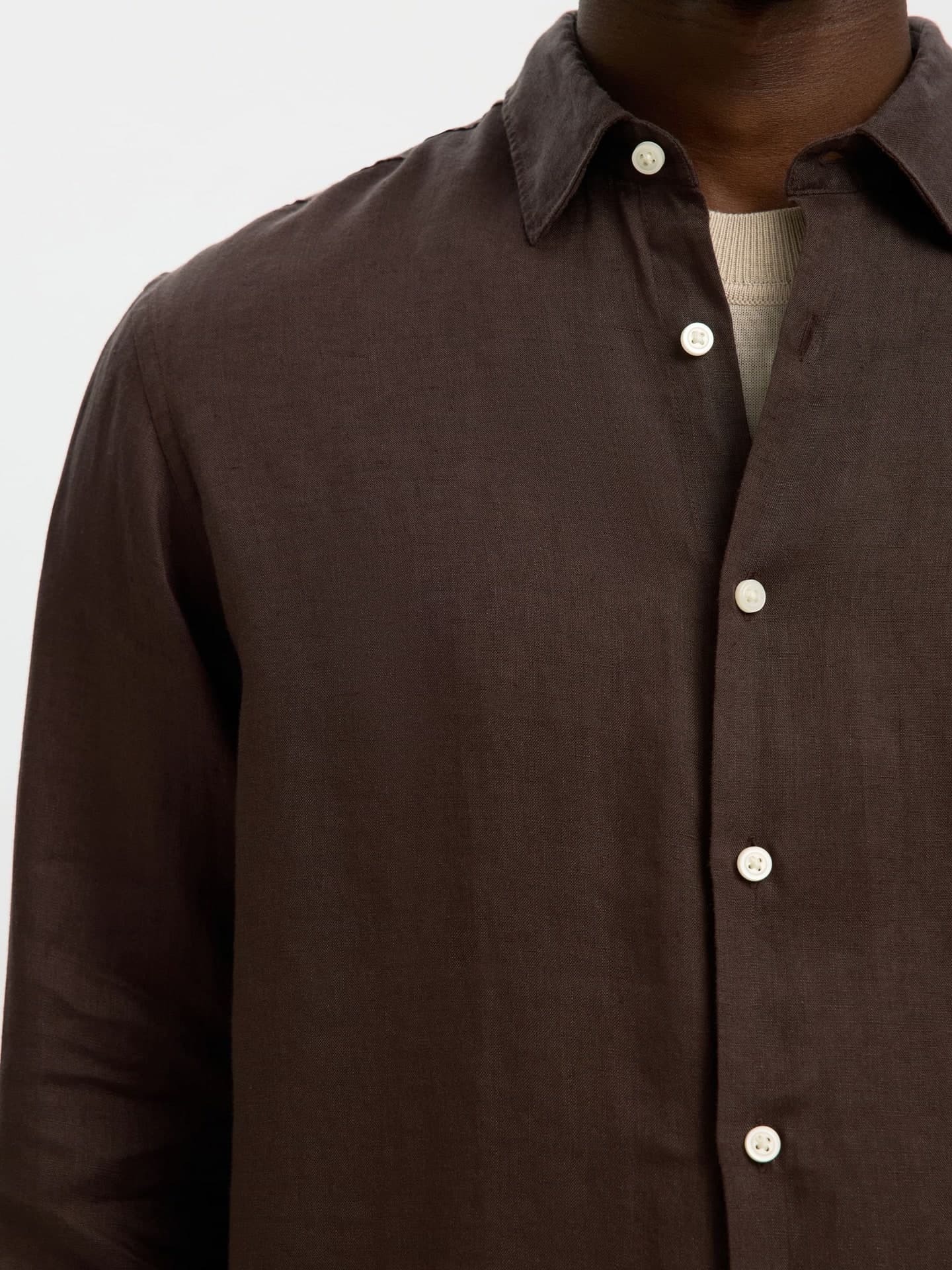 SELECTED Shirt Uomo Selected SLMREGCLAUS KYLIAN LINEN - 4