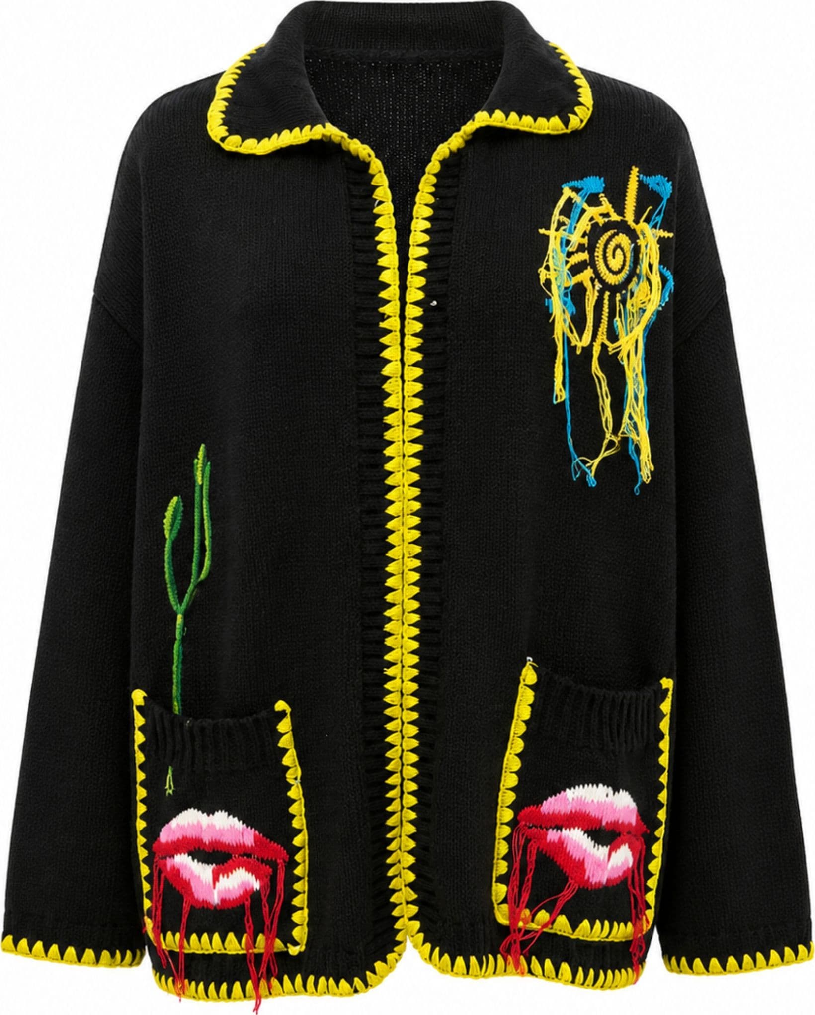 AKEP CARDIGAN Donna Akep CON BORDO A CONTRASTO