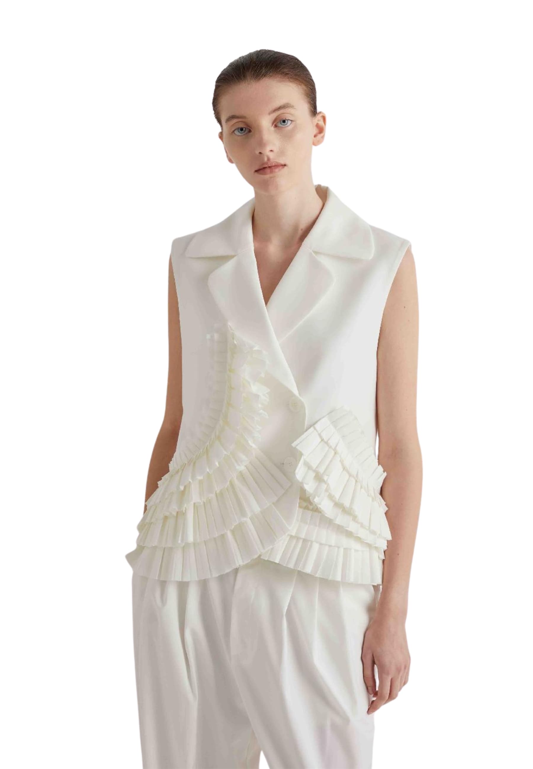 MEIMEIJ GILET Donna  CON BALZE PLISSETTATE - 4