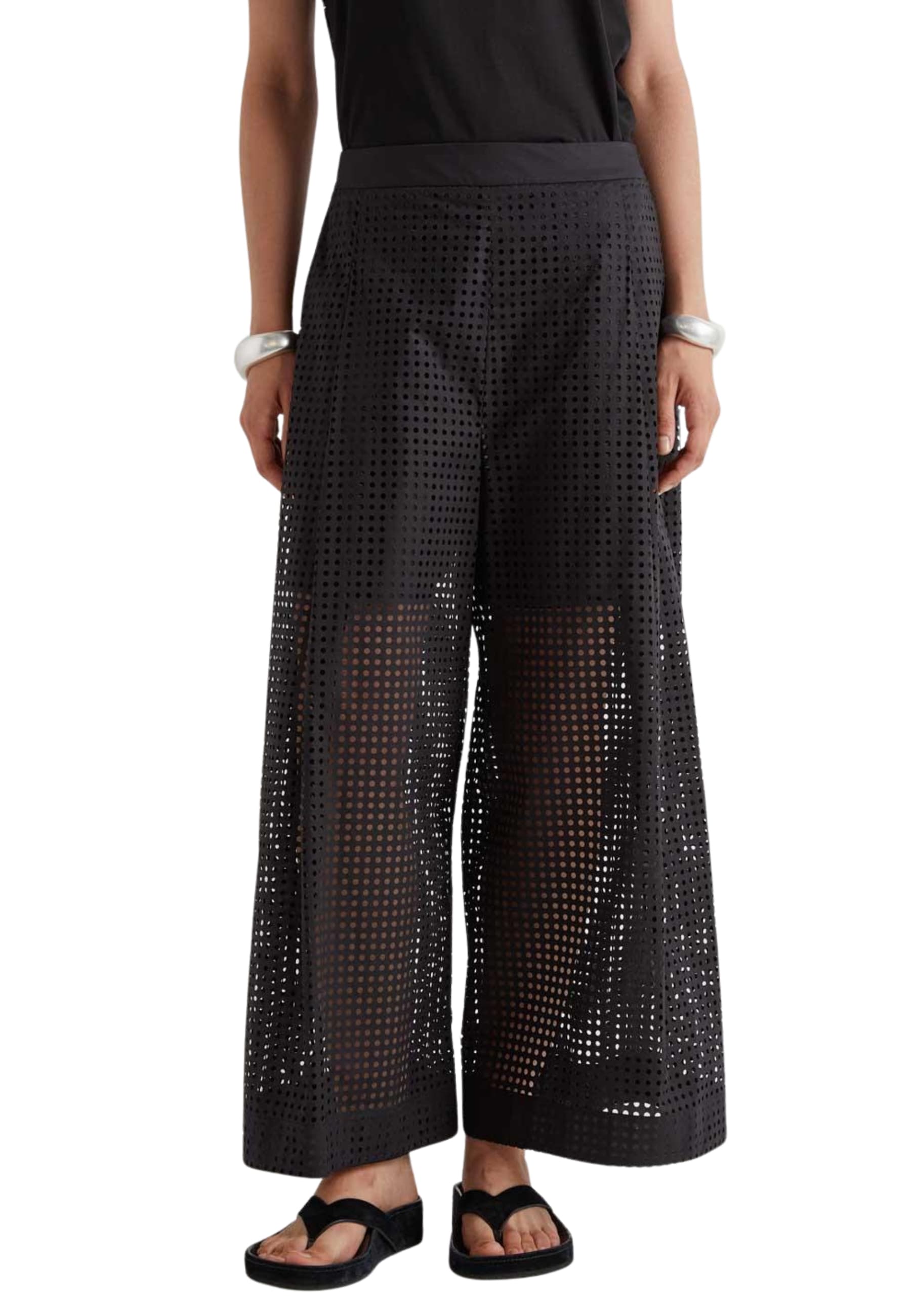 MEIMEIJ PANTALONE TRAFORATO Donna  Nero Primavera/Estate 2026 M6EA37-NERO - 5