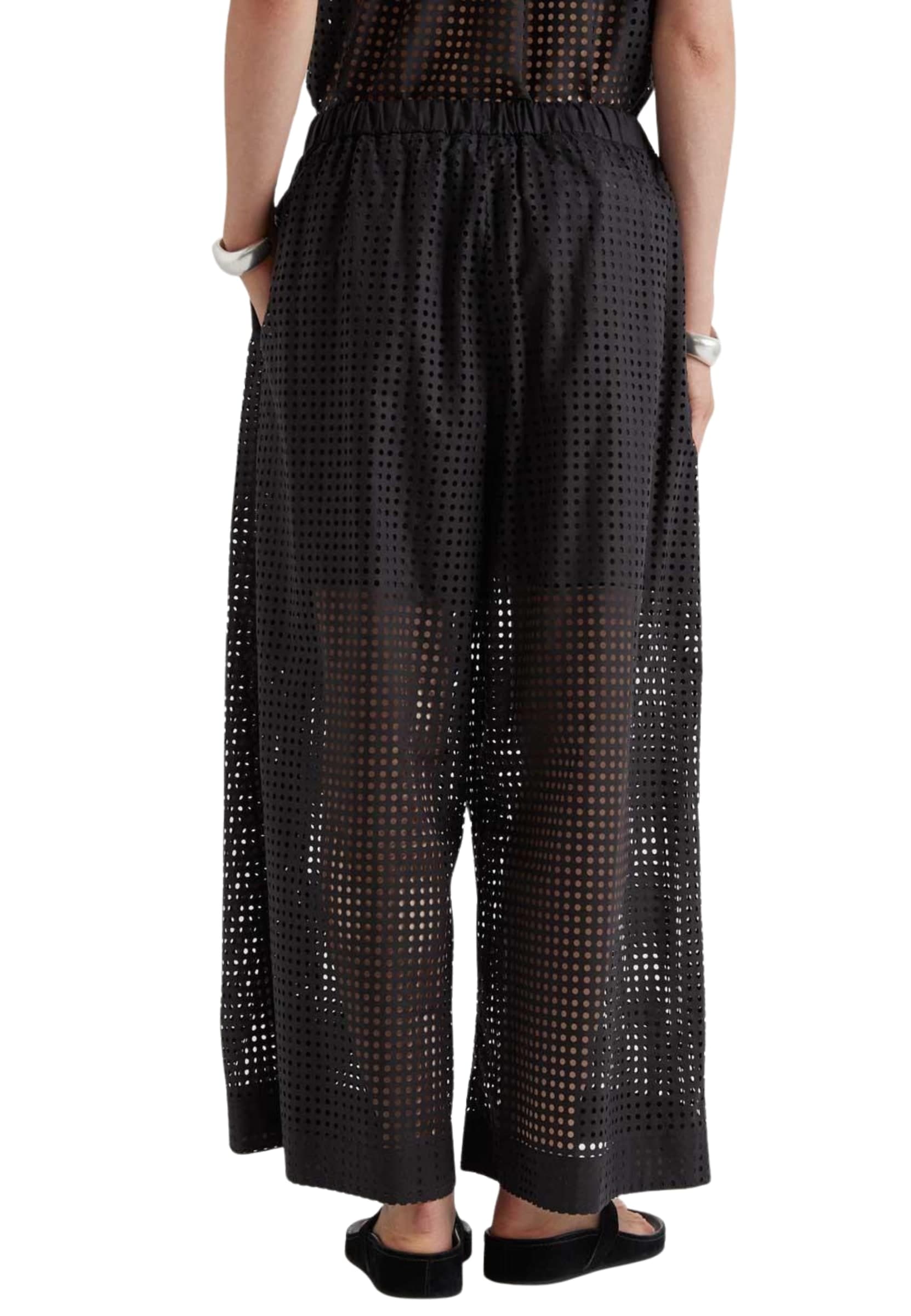 MEIMEIJ PANTALONE TRAFORATO Donna  Nero Primavera/Estate 2026 M6EA37-NERO - 4