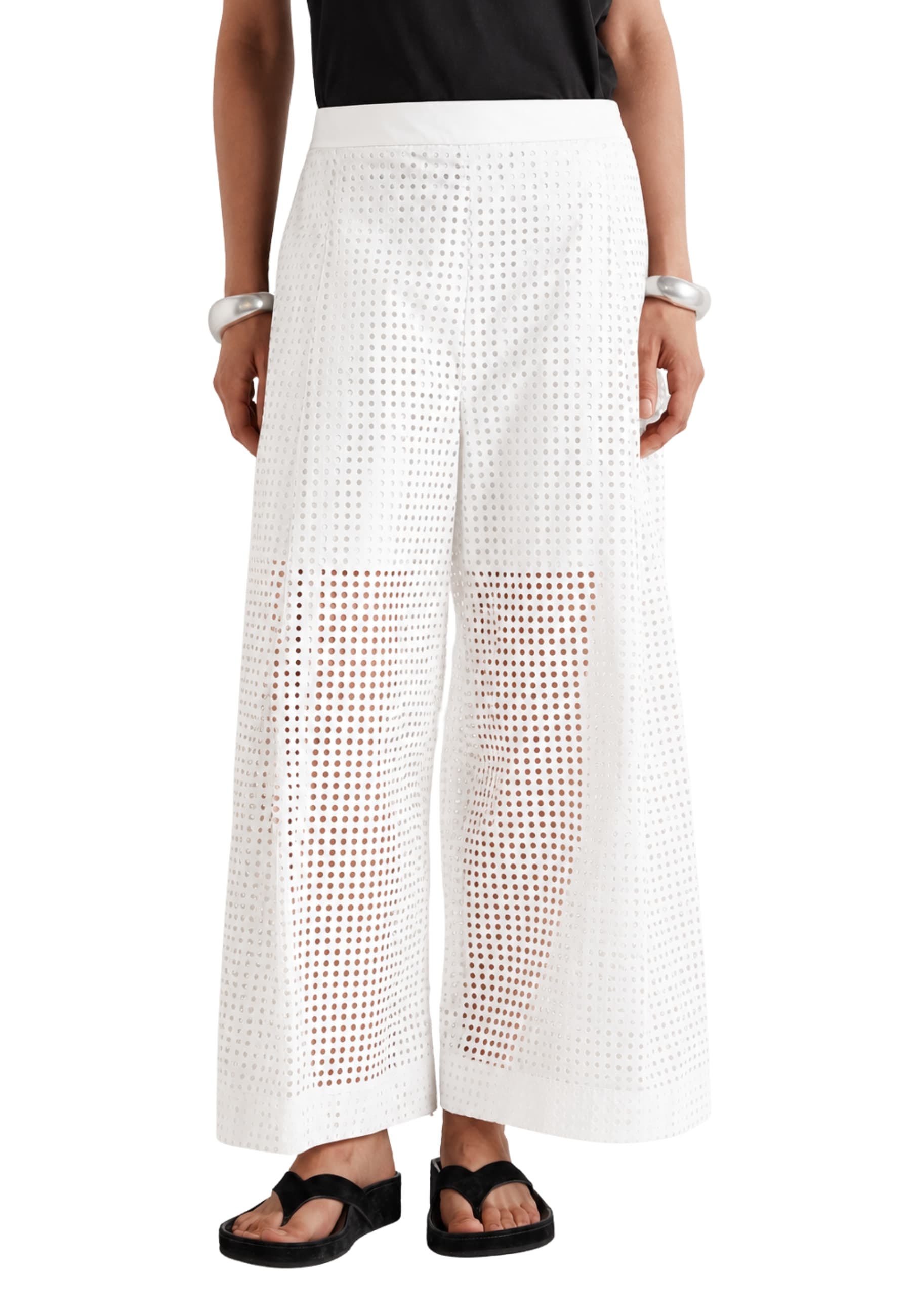MEIMEIJ PANTALONE TRAFORATO Donna  Bianco Cotone Primavera/Estate 2026 undefined - 4
