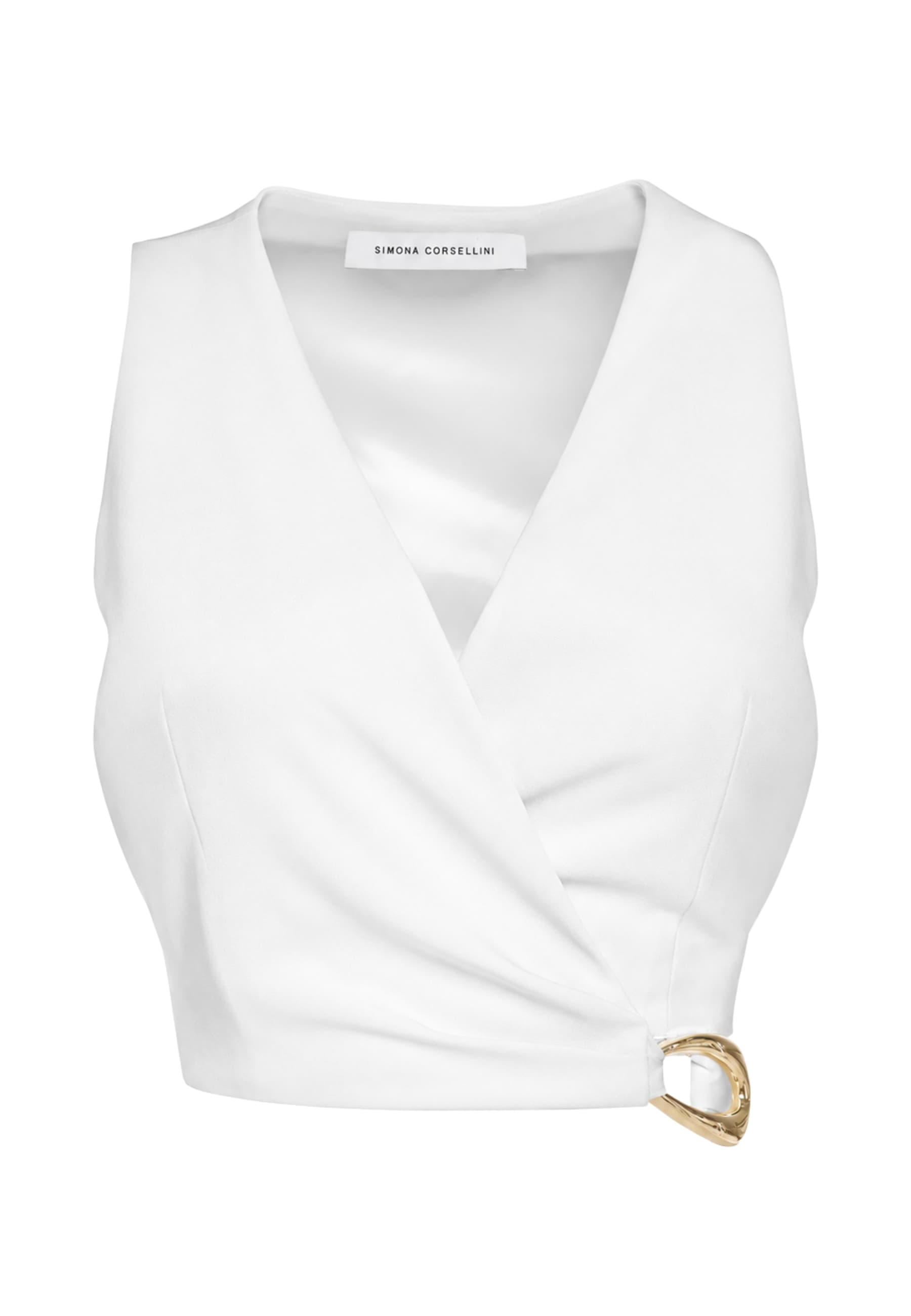 Simona Corsellini TOP SIMONA CORSELLINI CROPPED CON FIBBIA ORO - 3