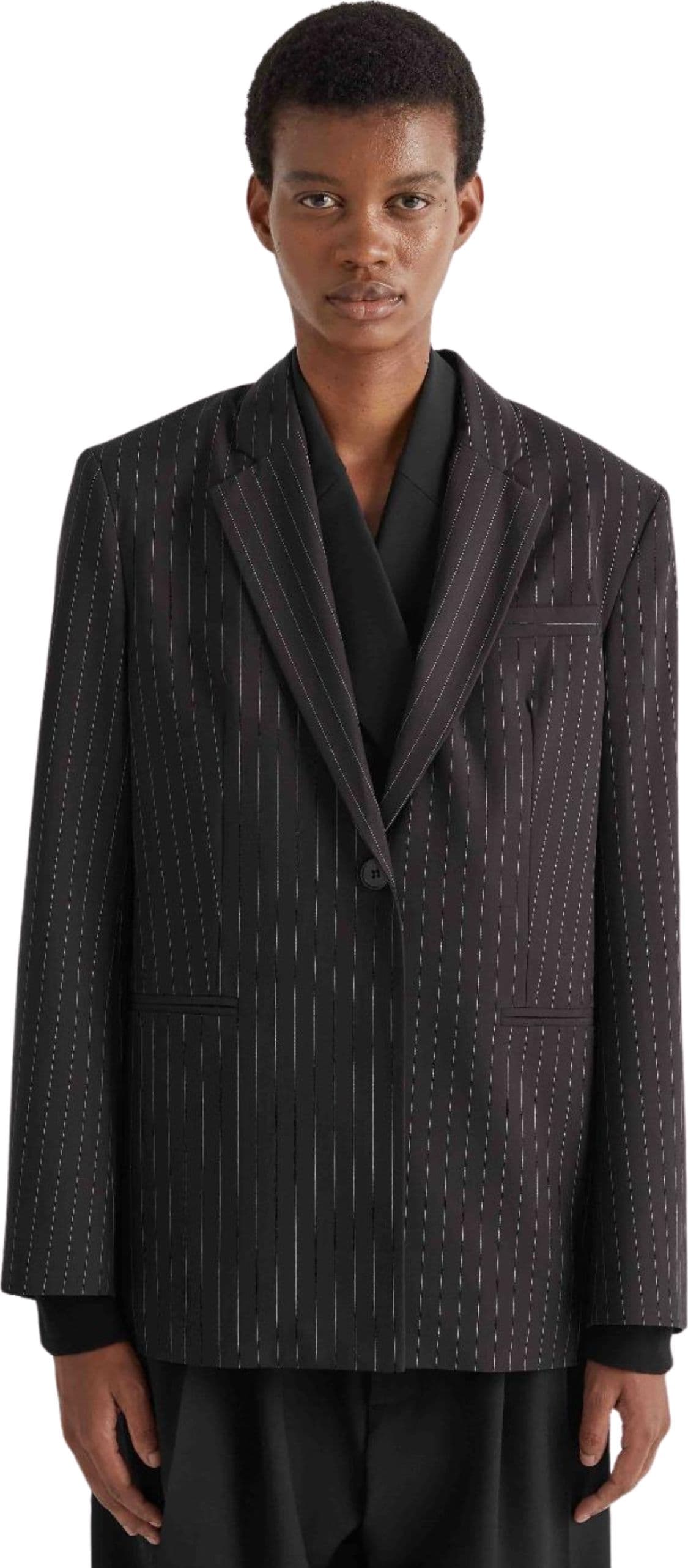 MEIMEIJ BLAZER GESSATO NERO E BIANCO - 5