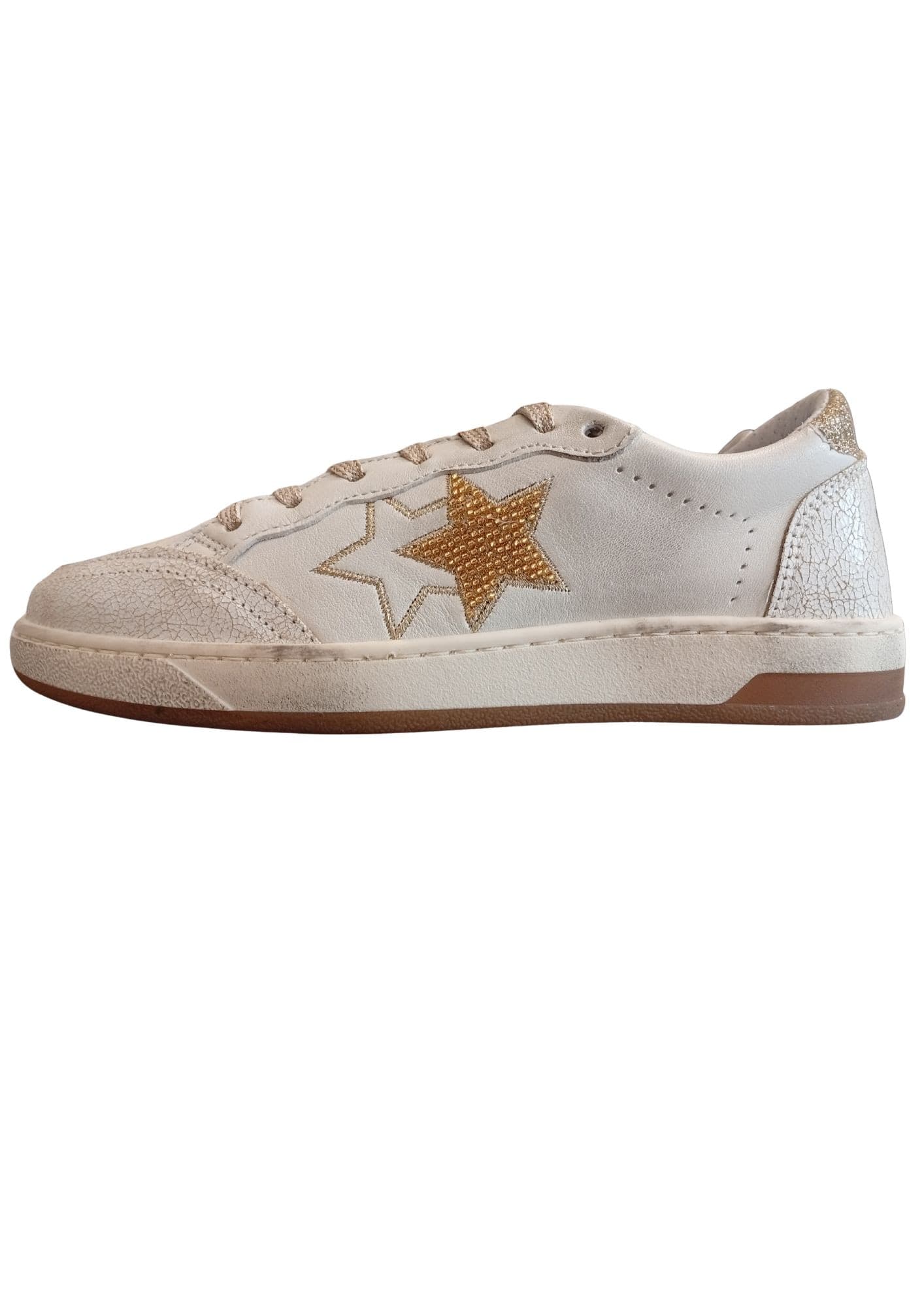 2-STAR Sneakers Donna 2-star New Star Bianco e Oro - 2
