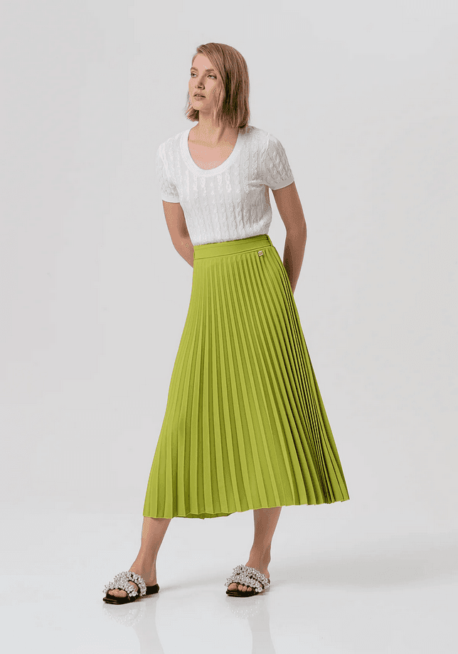 Fracomina maglia a punto treccia donna crema - 4