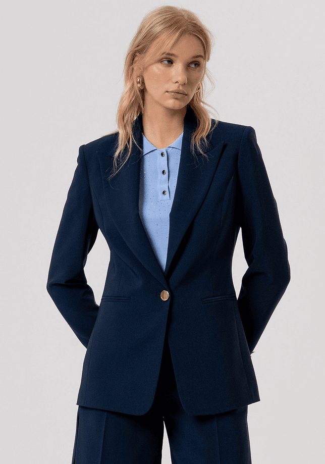 Fracomina giacca monopetto donna darkblue - 4