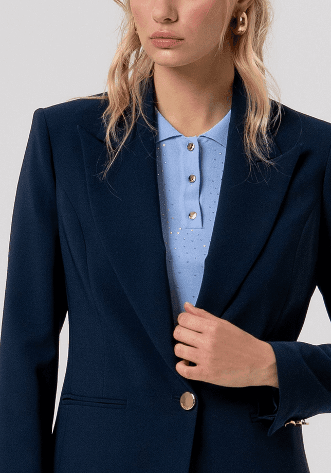 Fracomina giacca monopetto donna darkblue - 2