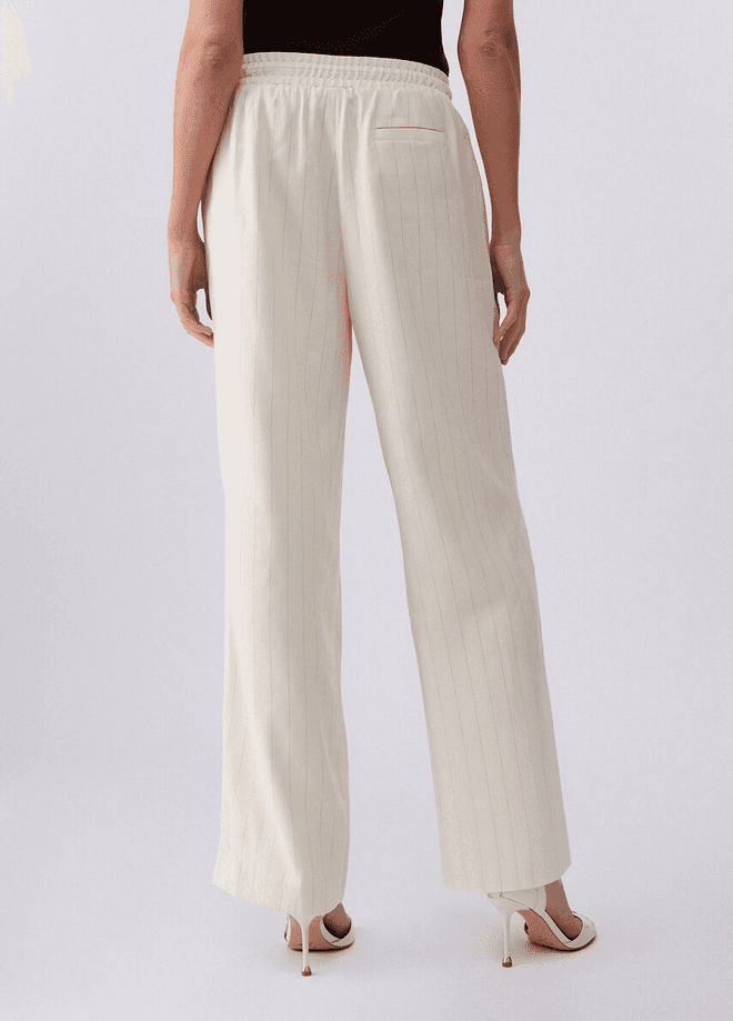 LIU JO pantalone gessato donna bianco - 4