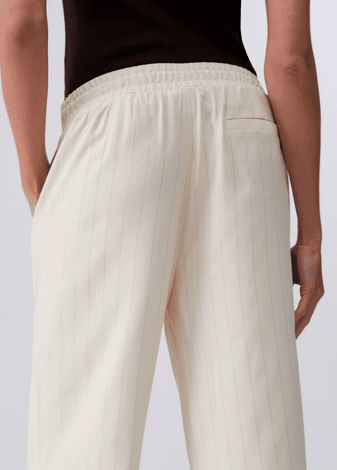 LIU JO pantalone gessato donna bianco - 5