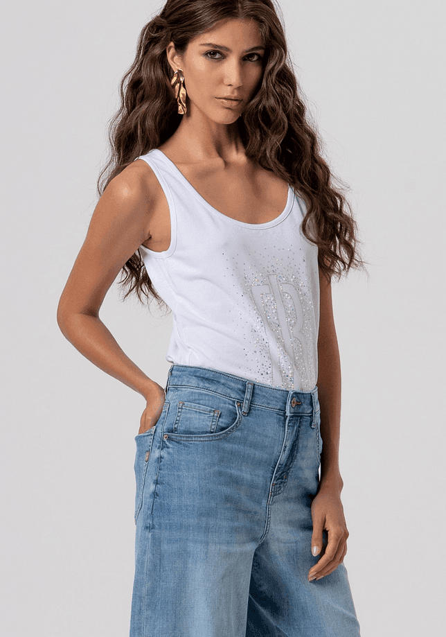 Fracomina jeans balloon fit donna blu medio - 2