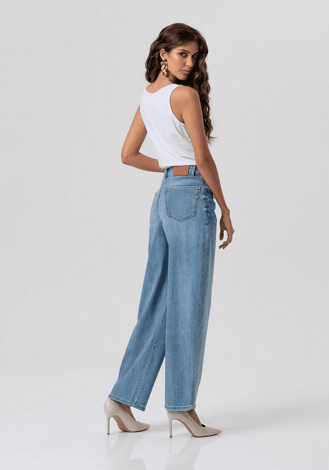 Fracomina jeans balloon fit donna blu medio - 3