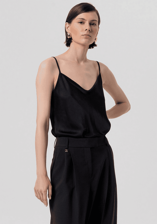 Fracomina pantalone a palazzo donna nero - 2